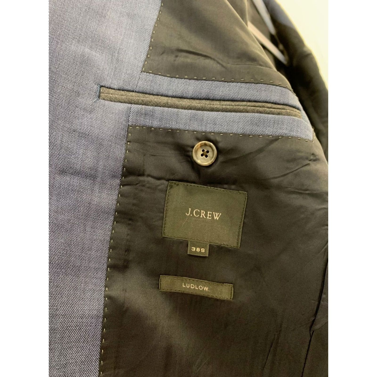 J.Crew J.Crew Ludlow Blazer 38S Men Blue Italian Tollegno 1900 Slim Two-Button Blazer Jacket Size 38R - 4 Thumbnail