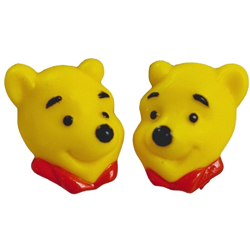Disney Disney Winnie the Pooh 3D Stud Earrings Vintage 1990s Size ONE SIZE - 1 Thumbnail