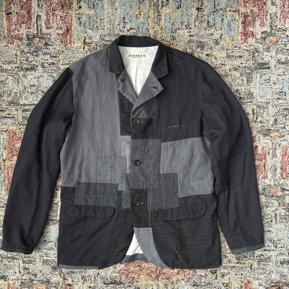 Kapital Funset of Art Patchwork Sashiko Blazer boro 1st jacket Japan Size US L / EU 52-54 / 3 - 1 Thumbnail
