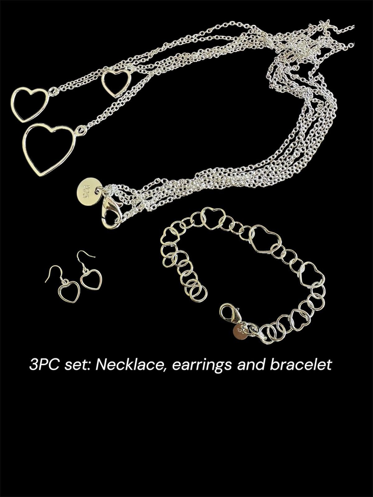 Other 925 STERLING SILVER BRACELET, NECKLACE, EARRING Size ONE SIZE - 1 Thumbnail