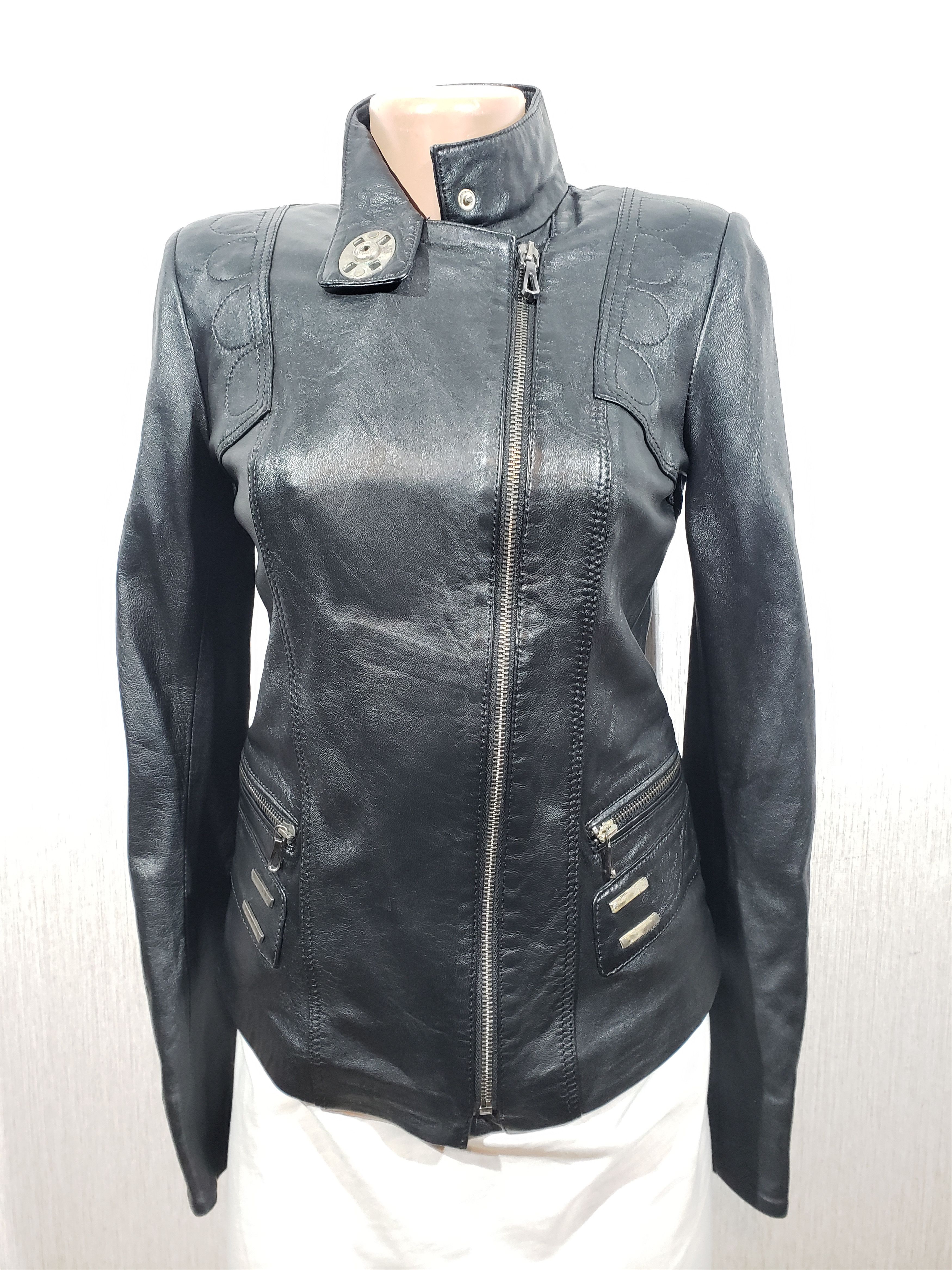 Other Black women's leather sports jacket. Size XXS / US 00 / IT 34 - 1 Thumbnail