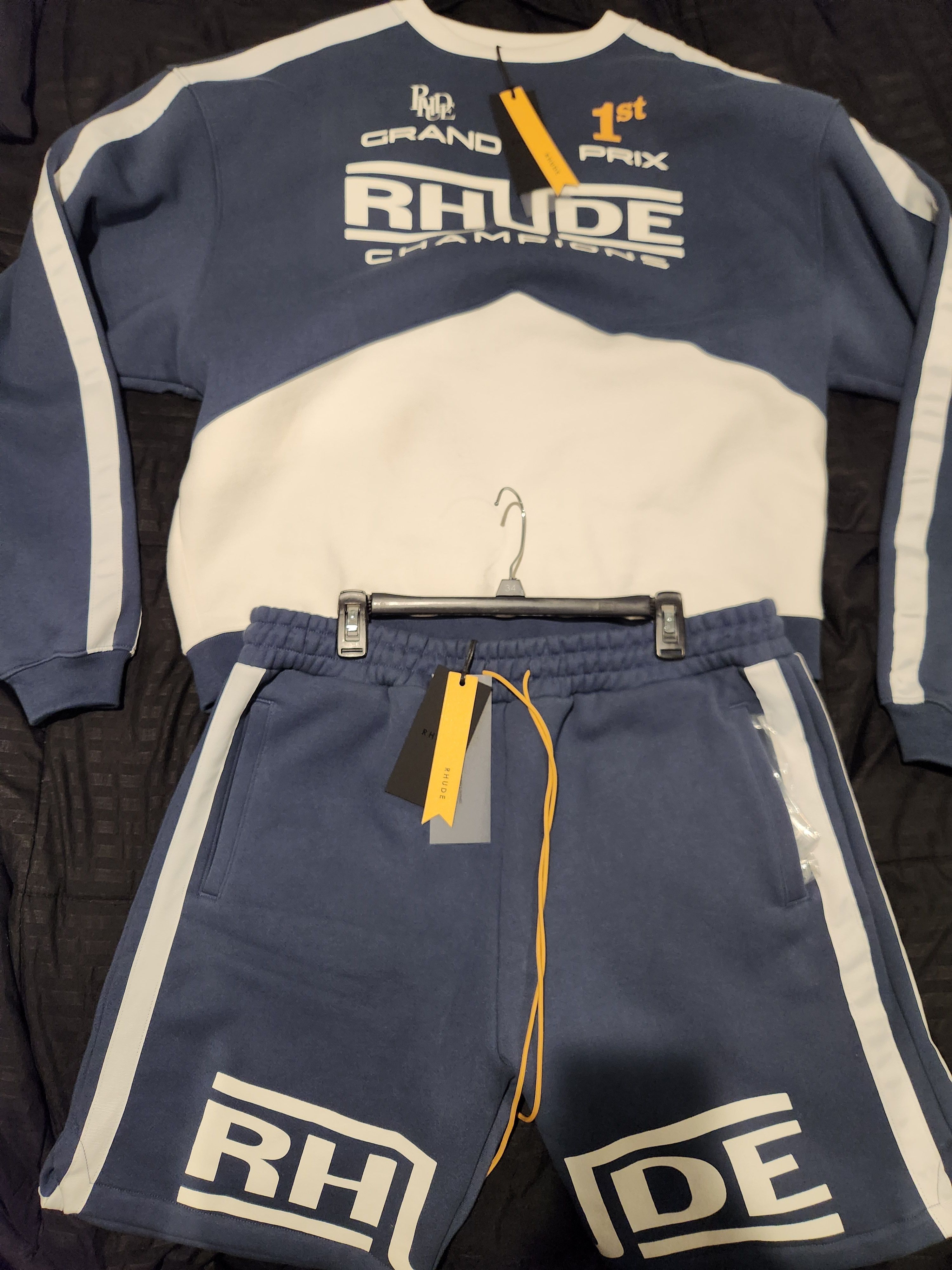 Rhude RHUDE CREWNECK AND SHORTS SET Size US XXL / EU 58 / 5 - 8 Thumbnail