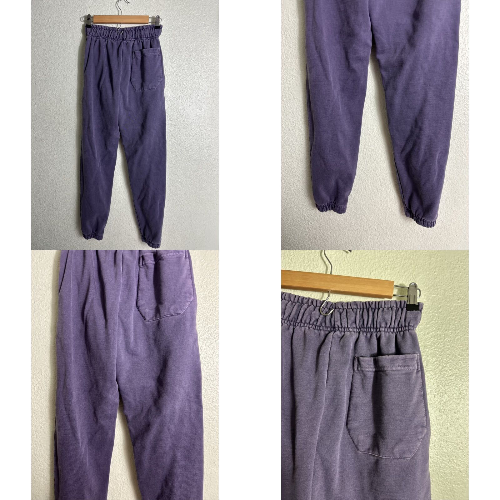 Vintage Hours Women’s Small Purple Ankle Joggers Sweatpants Drawstring Cotton Pants Regular 24X27 Womens Size 28" / US 6 / IT 42 - 8 Thumbnail