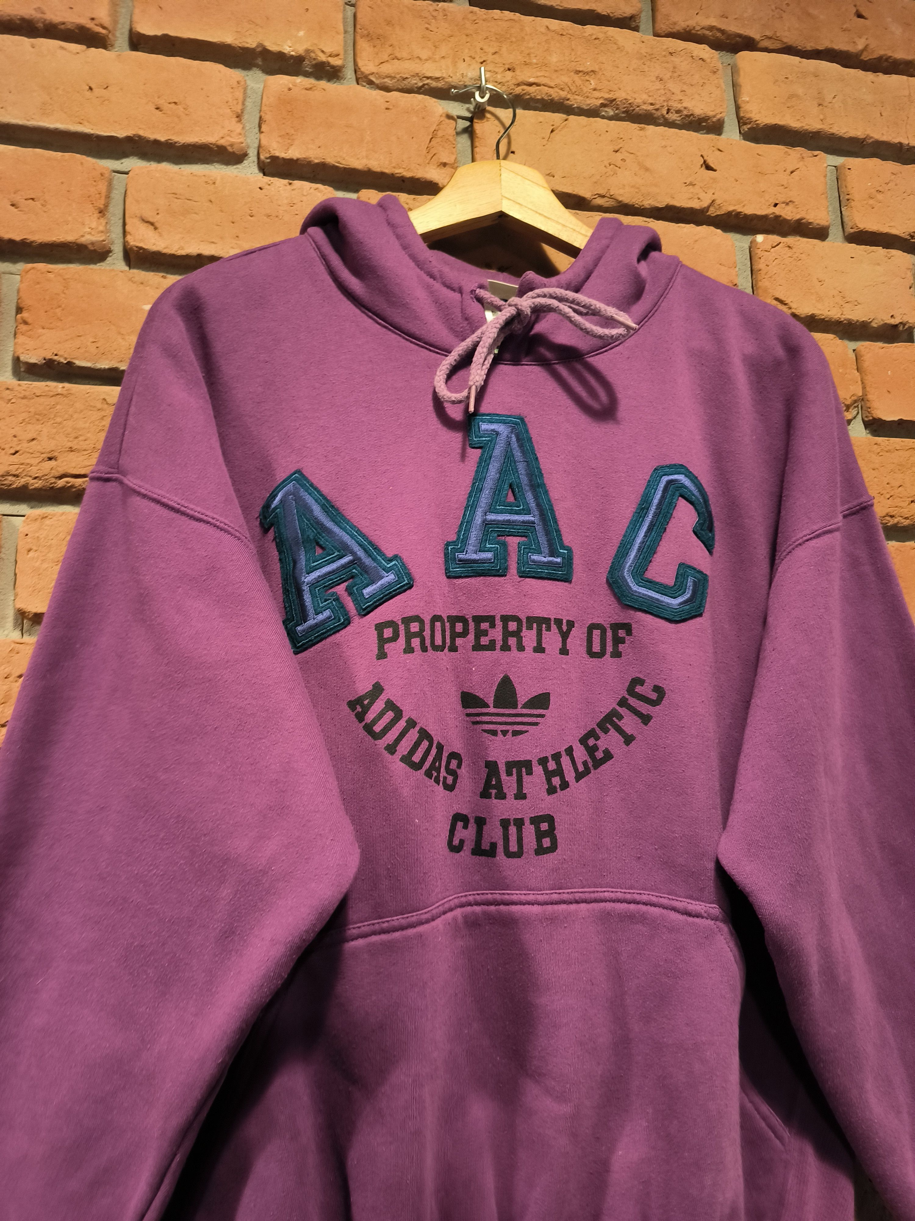 Adidas × Vintage Vintage Adidas AAC 90s Hoodie Big Logo Violet Boxy Size US S / EU 44-46 / 1 - 3 Thumbnail