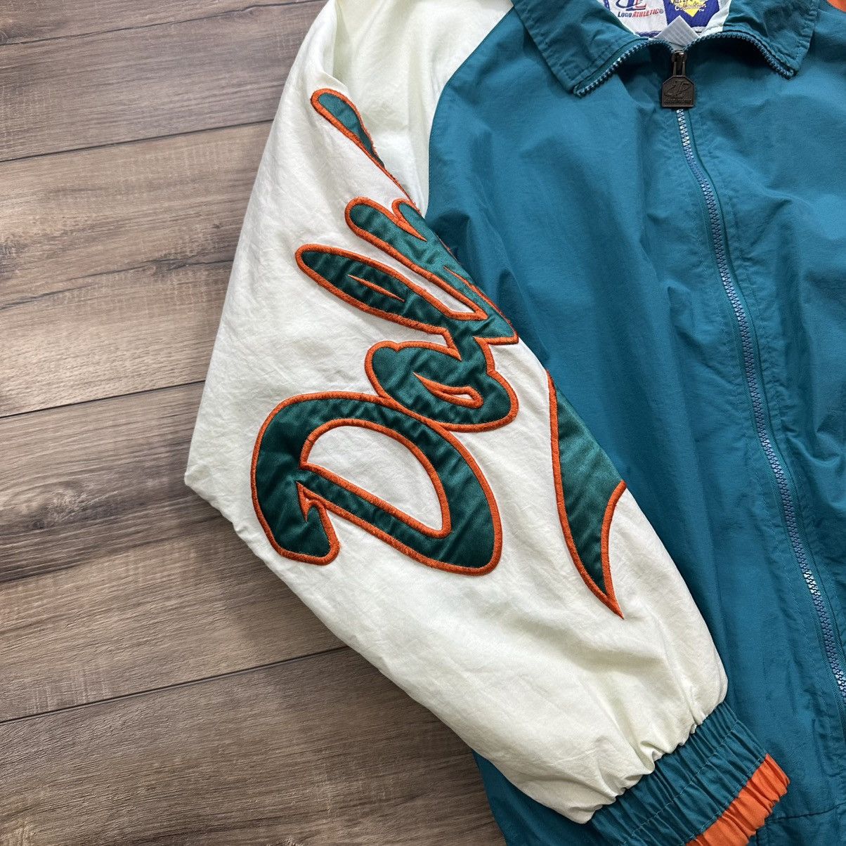 Logo Athletic Vintage 90s Logo Athletic Miami Dolphins Windbreaker Jacket Size US L / EU 52-54 / 3 - 8 Thumbnail