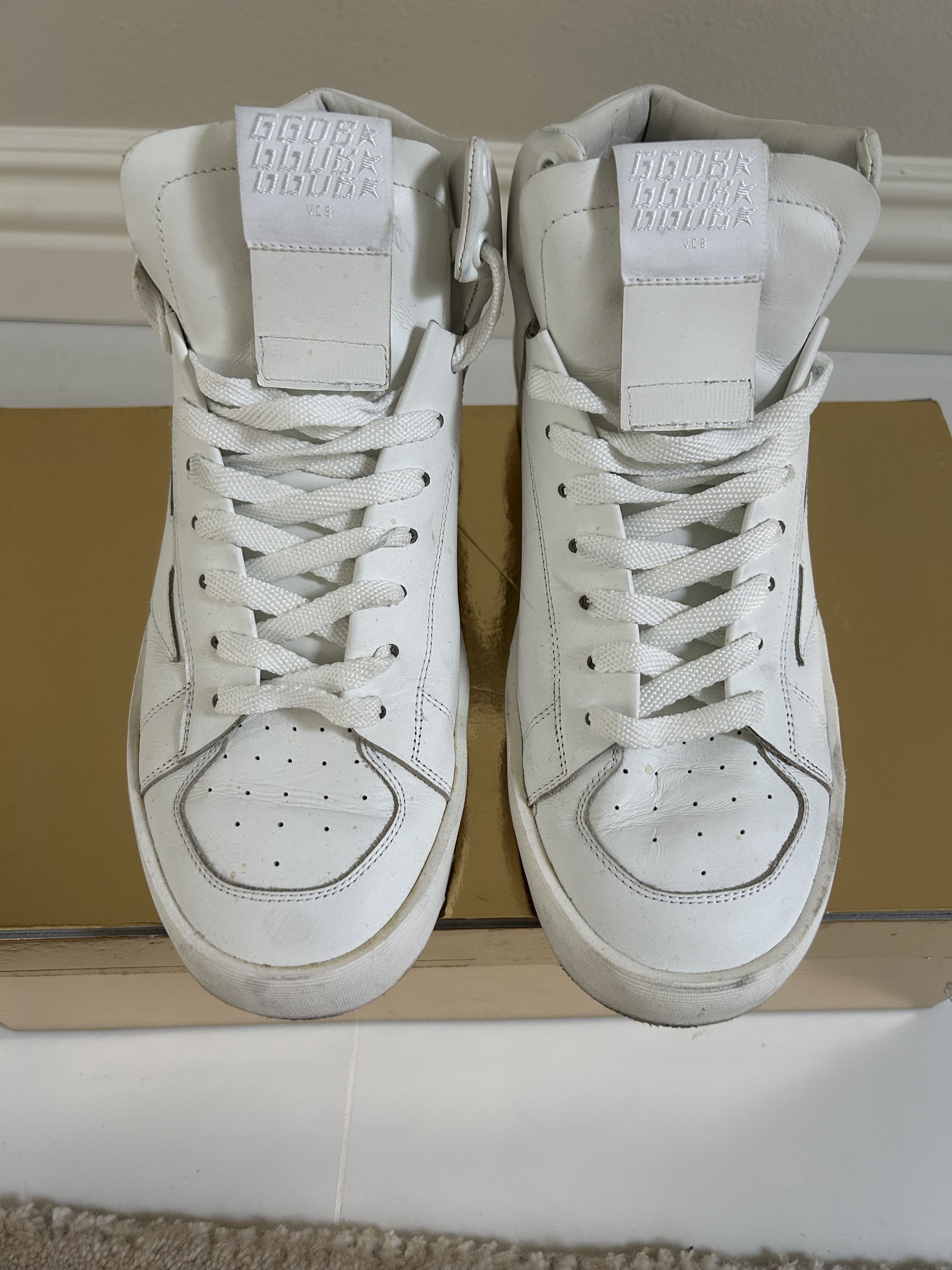 Golden Goose Golden Goose white Stardan mid top Size US 6 / EU 39 - 2 Thumbnail