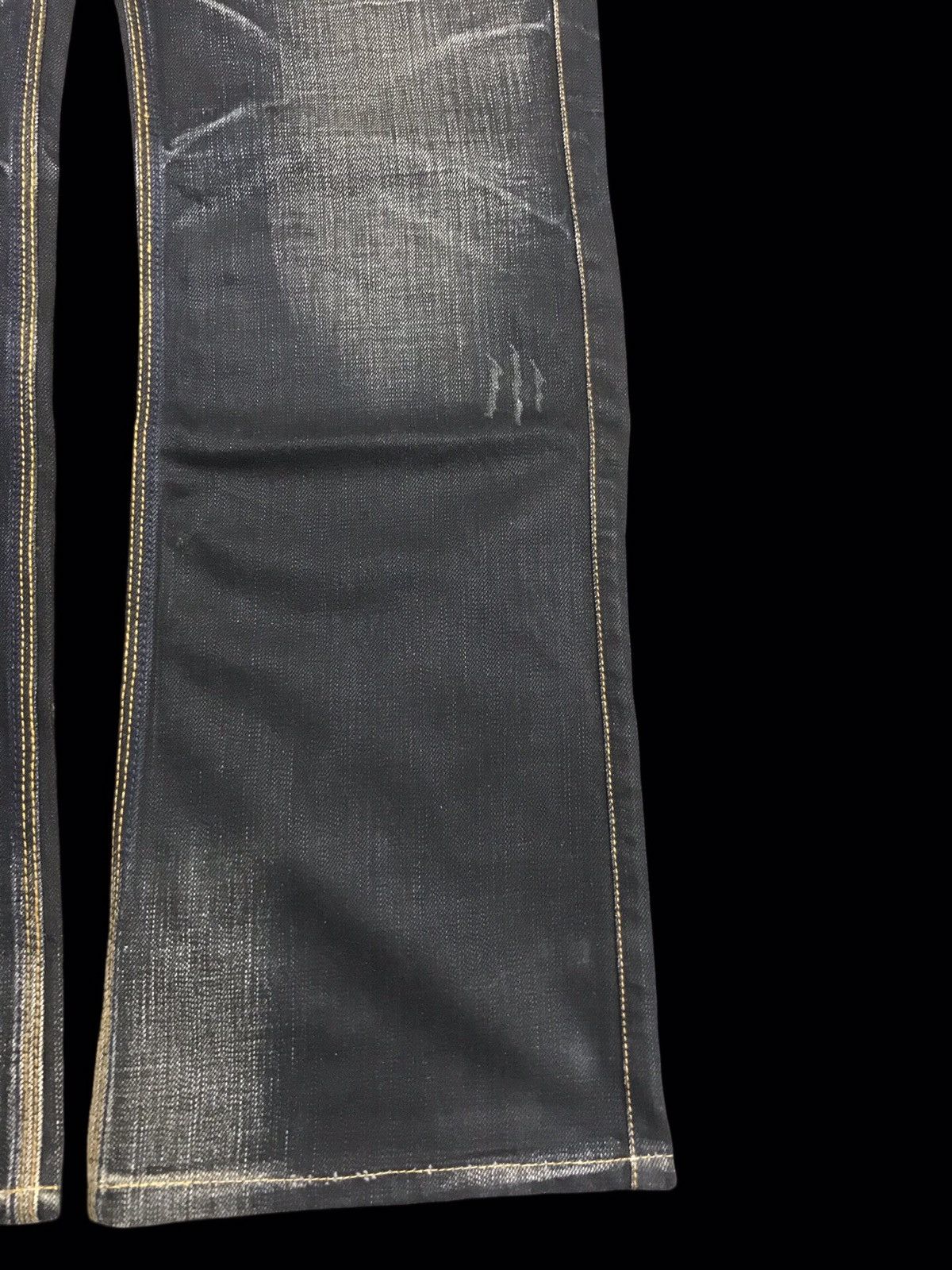 Japanese Brand 💥FLARE💥NCFM Stylish Fades Flare Bush Denim F115 Size US 34 / EU 50 - 5 Thumbnail