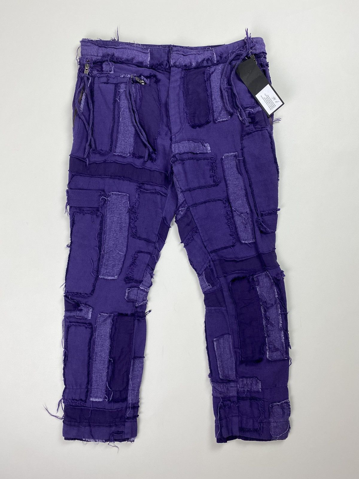 image of Avant Garde Haider Ackermann Ladies Patchwork Cropped Pants in Purple, Women's (Size 25)