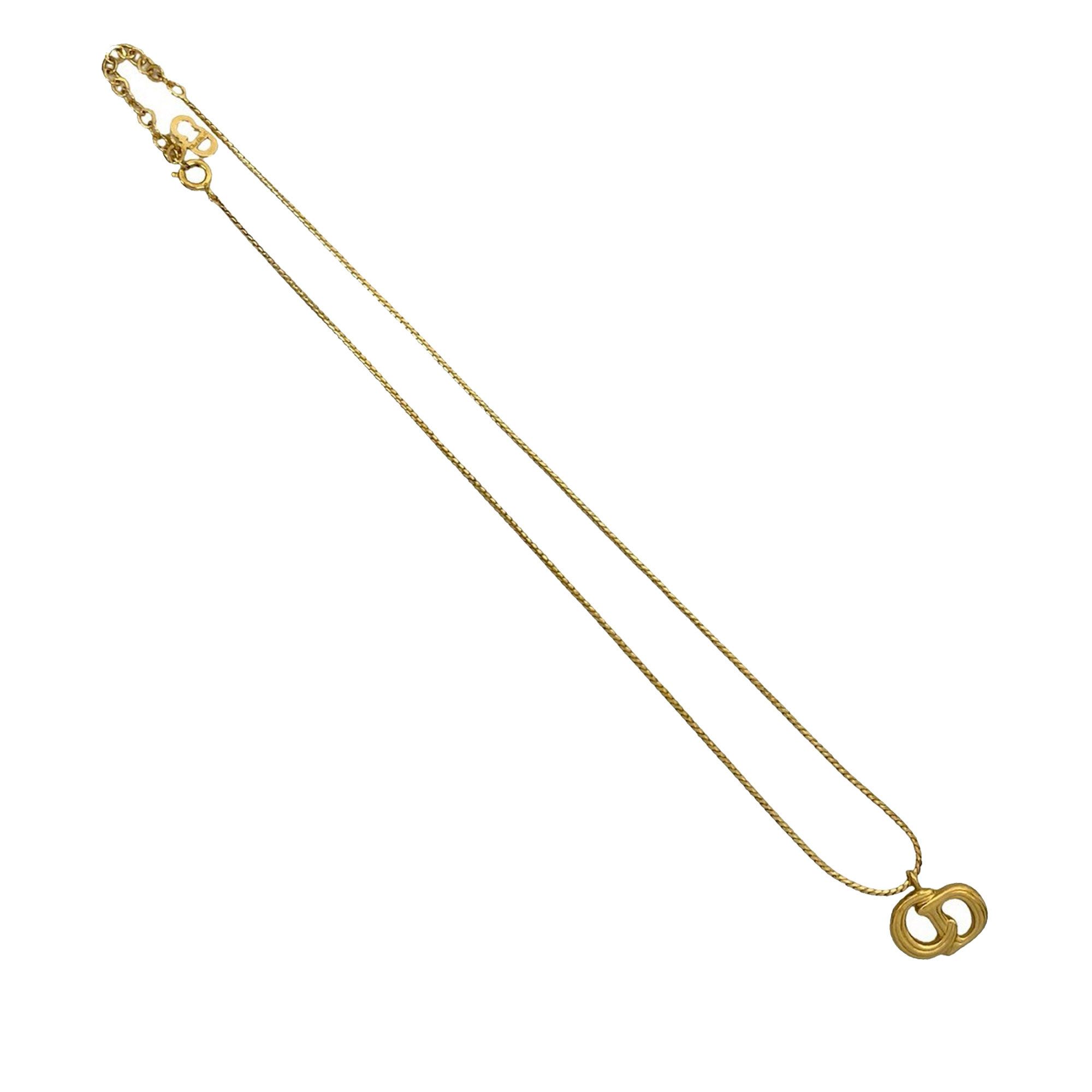 Dior Dior Gold Plated CD Logo Pendant Necklace Size ONE SIZE - 1 Thumbnail