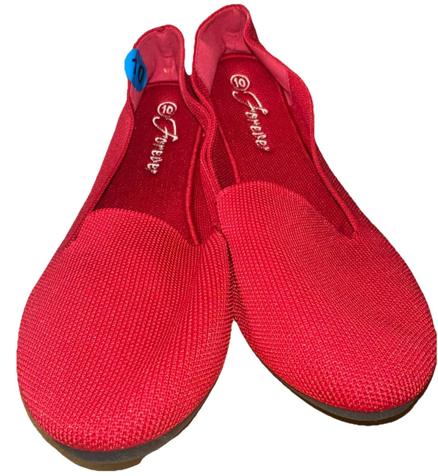Other Forever Red Knit Ballet Flat Women's Size 10 Preppy Academia Size US 10 / IT 40 - 2 Thumbnail