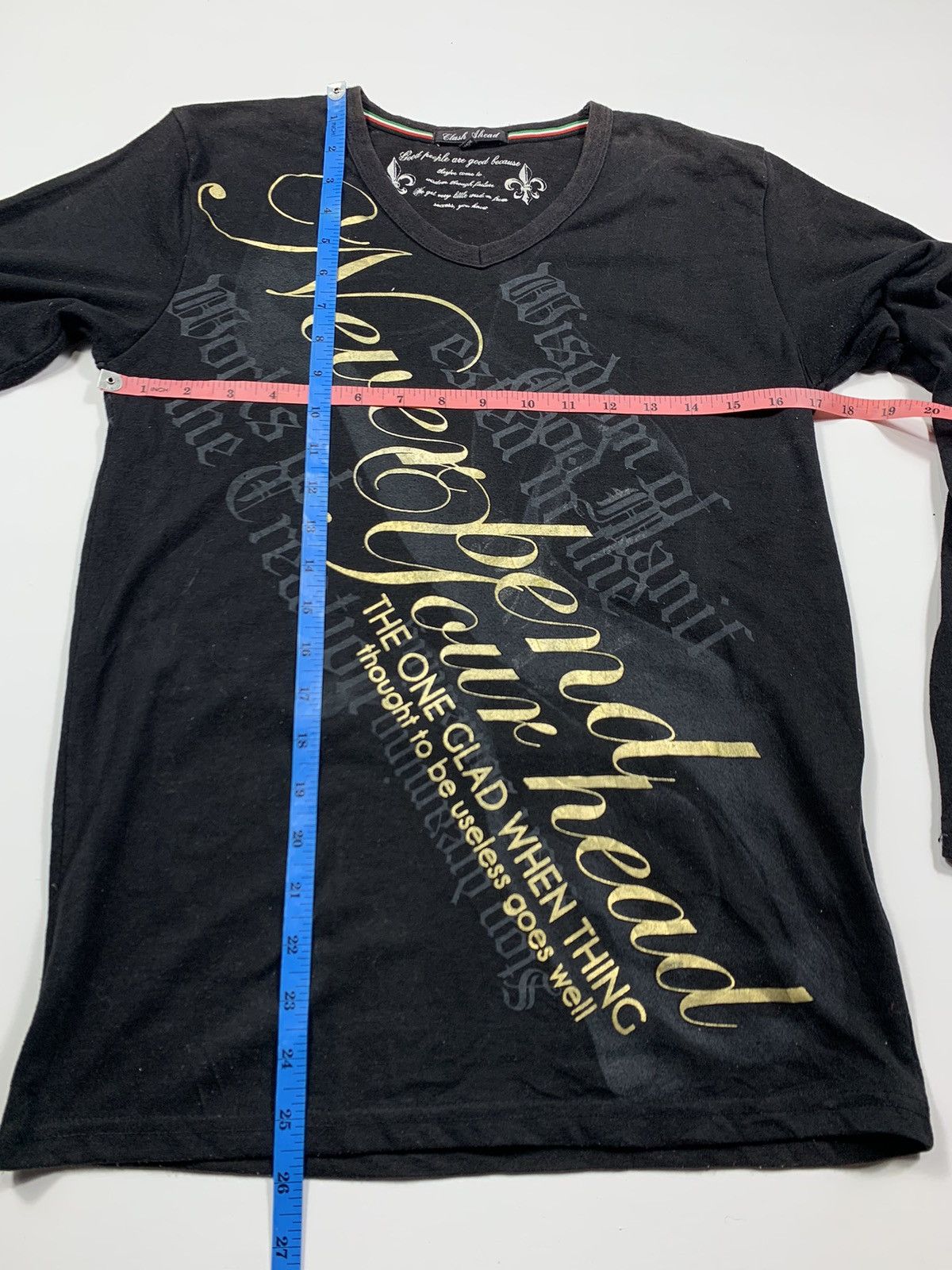 If Six Was Nine BLACK CLASH AHEAD POEM FADED LONG SLEEVE Size US M / EU 48-50 / 2 - 8 Thumbnail