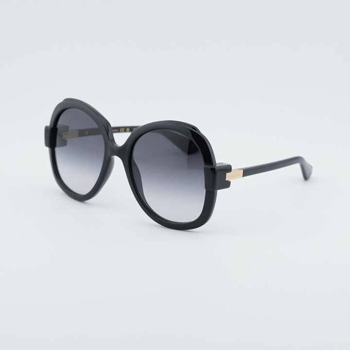Gucci Gucci GG1432S 002 Butterfly Sunglasses Black Square Frame Size ONE SIZE - 9 Thumbnail