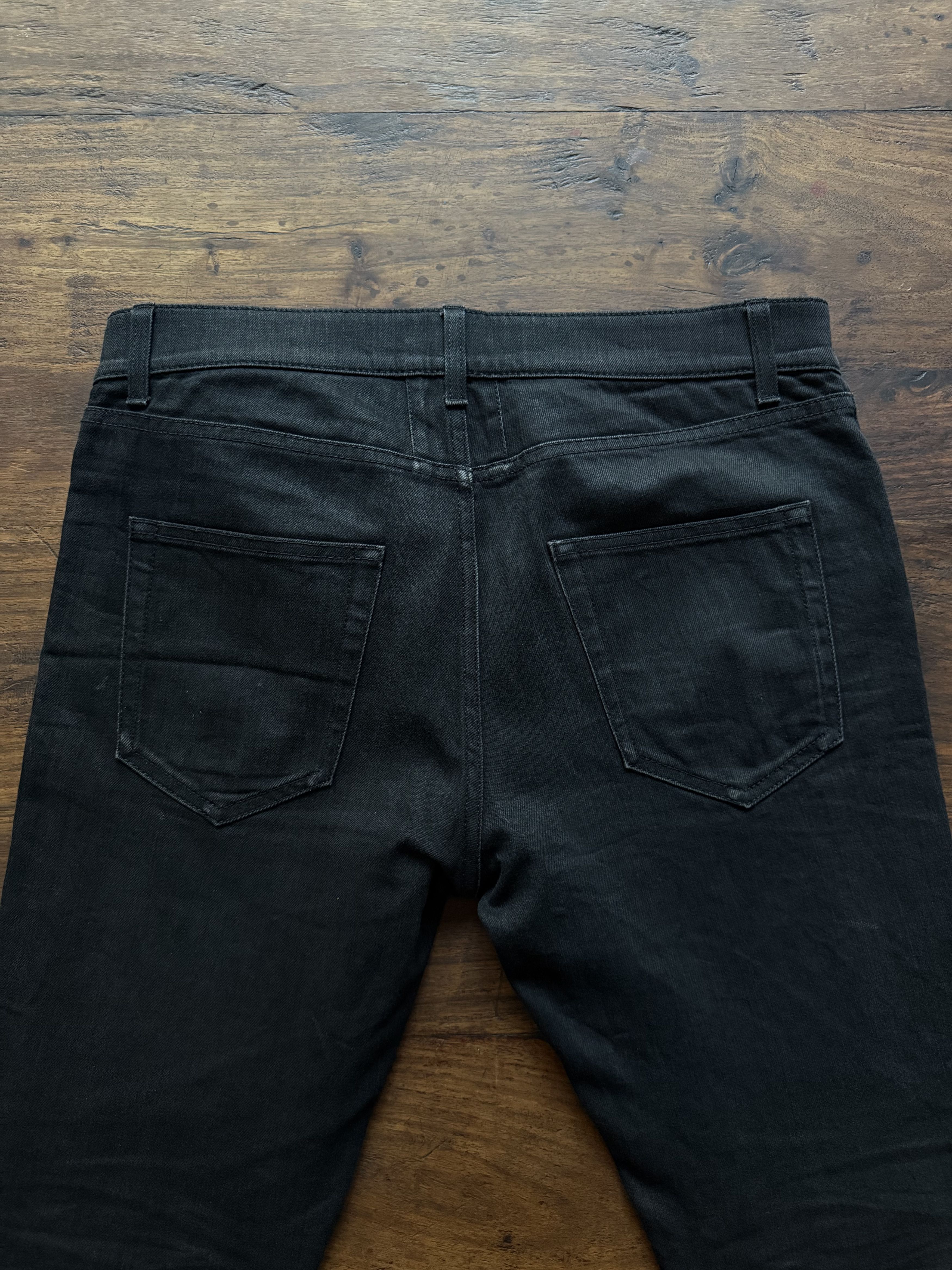 Saint Laurent Paris Hedi Slimane Saint Laurent D10 – Japan Denim, Raw Hem Finish Size US 32 / EU 48 - 3 Thumbnail