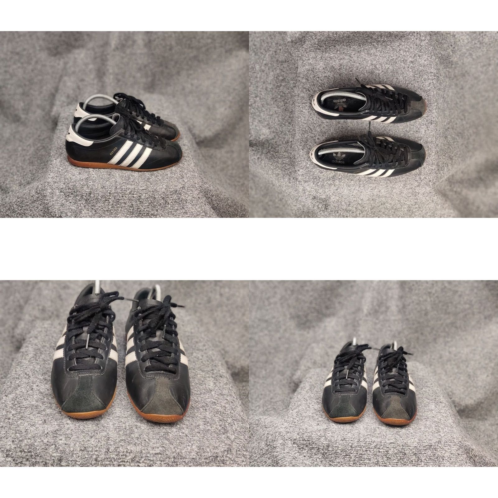 Adidas VINTAGE Adidas Originals Rekord Black Leather Sneaker 5.5 38 5 Adult Men Black Leather Sneaker Adidas Rekord Y2K Style Vintage Size US 6 / EU 39 - 9 Thumbnail