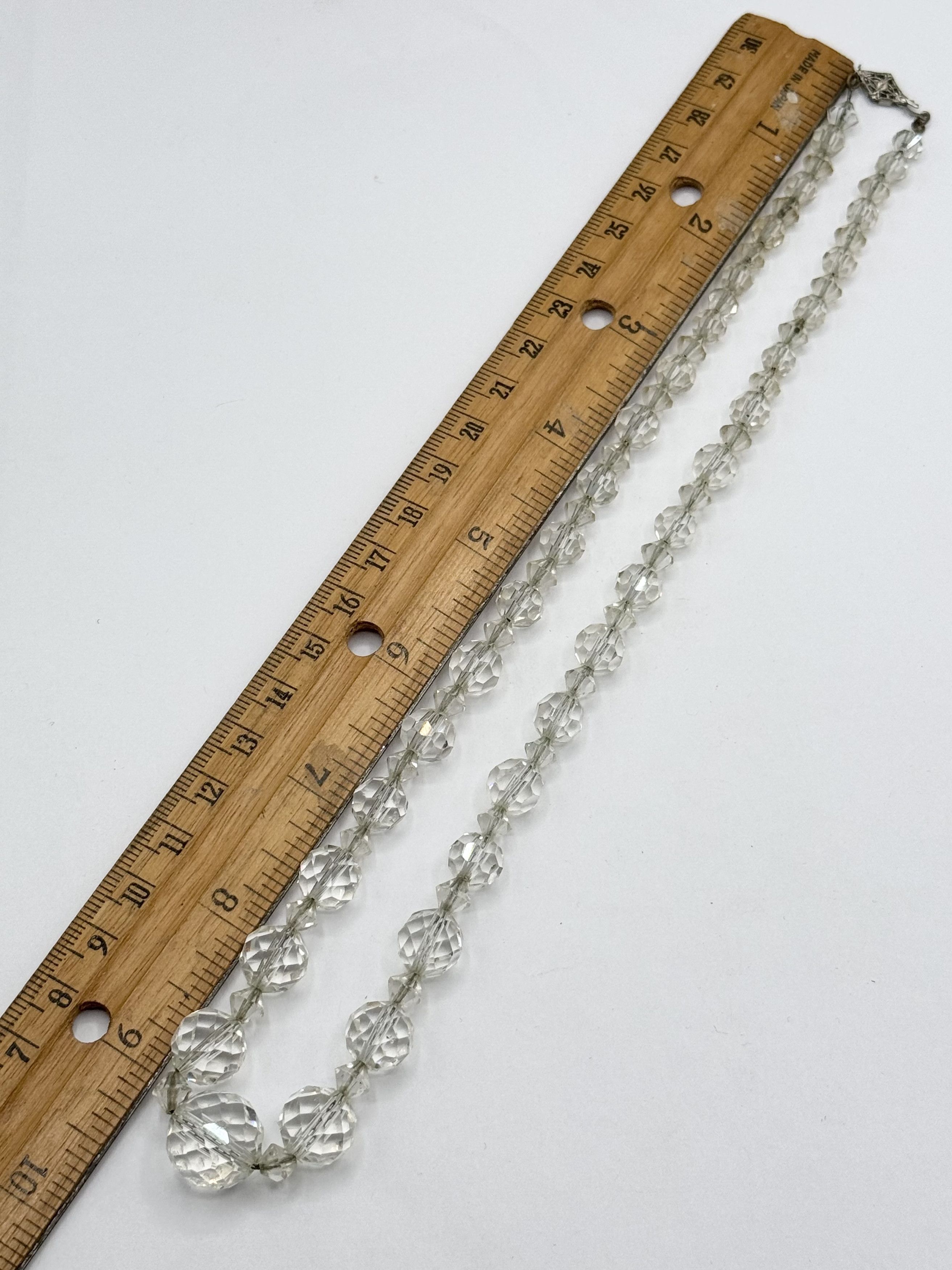 Vintage Estate Rock Crystal graduating chain beaded necklace Size ONE SIZE - 7 Thumbnail