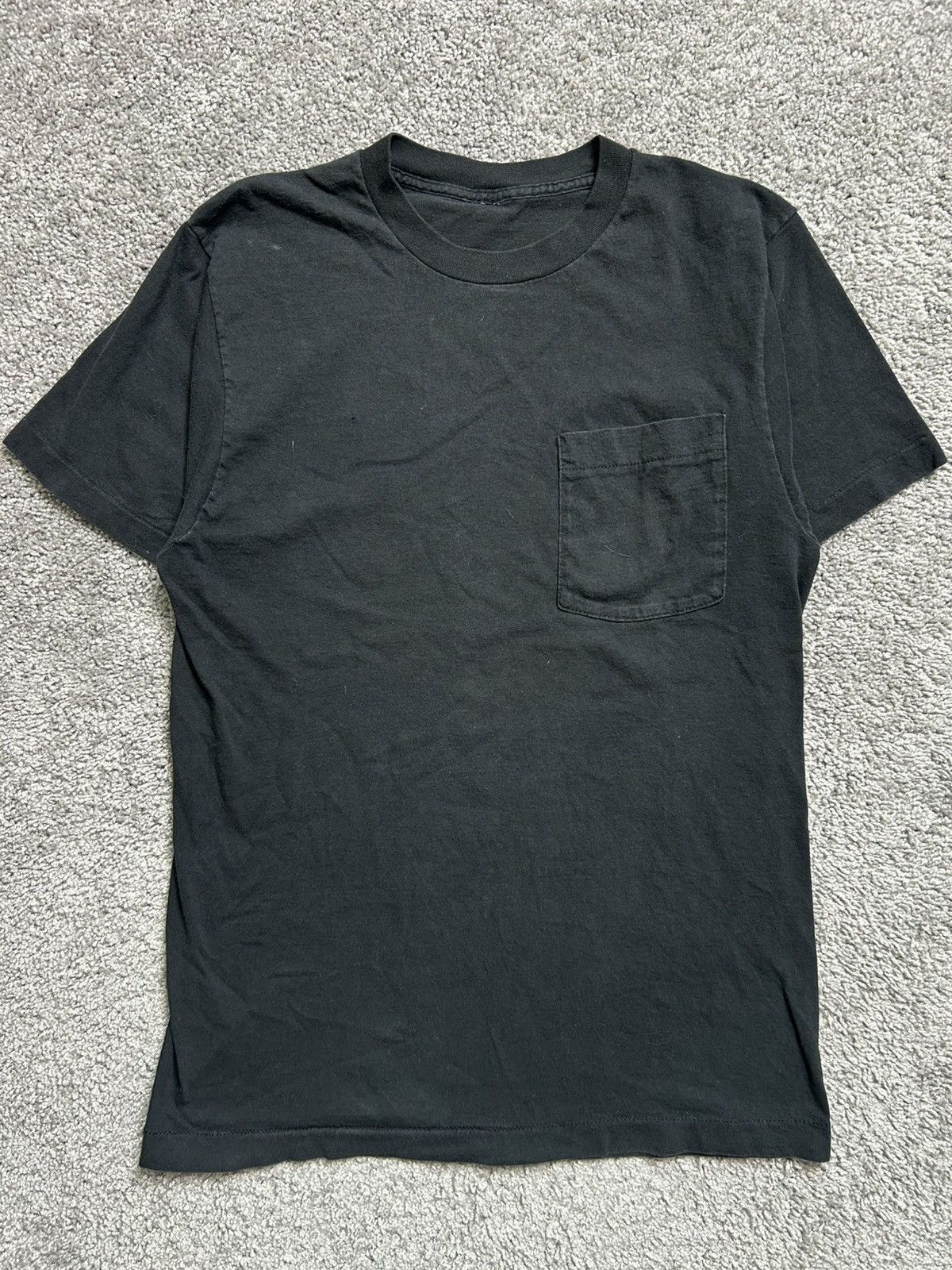 Vintage Vintage 80s/90s Blank Selvedge Pocket Tee Size US M / EU 48-50 / 2 - 1 Thumbnail