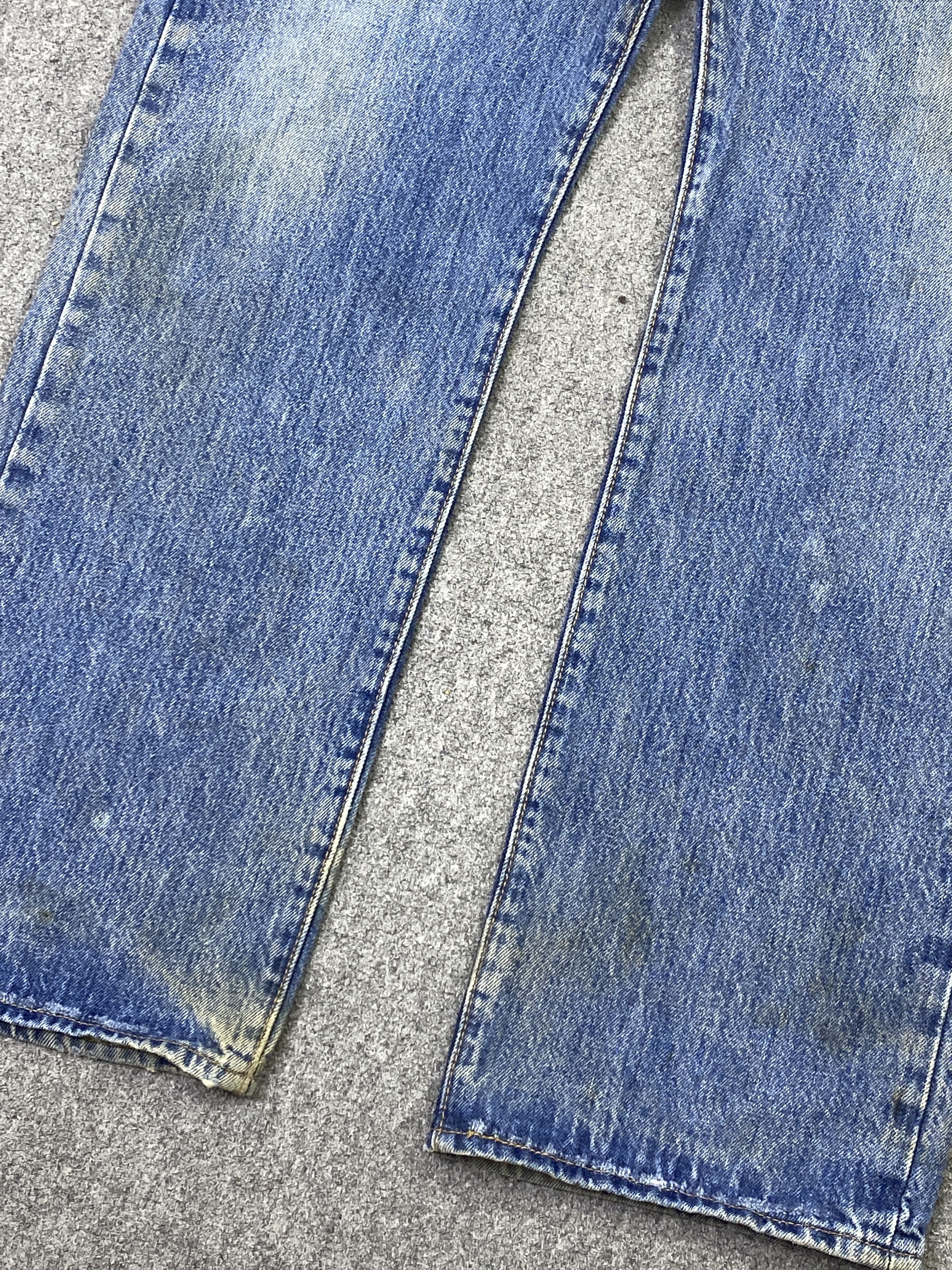 Levi's Vintage Levis 501 Button Fly Faded Blue Jeans DP2854 Size US 37 - 8 Thumbnail