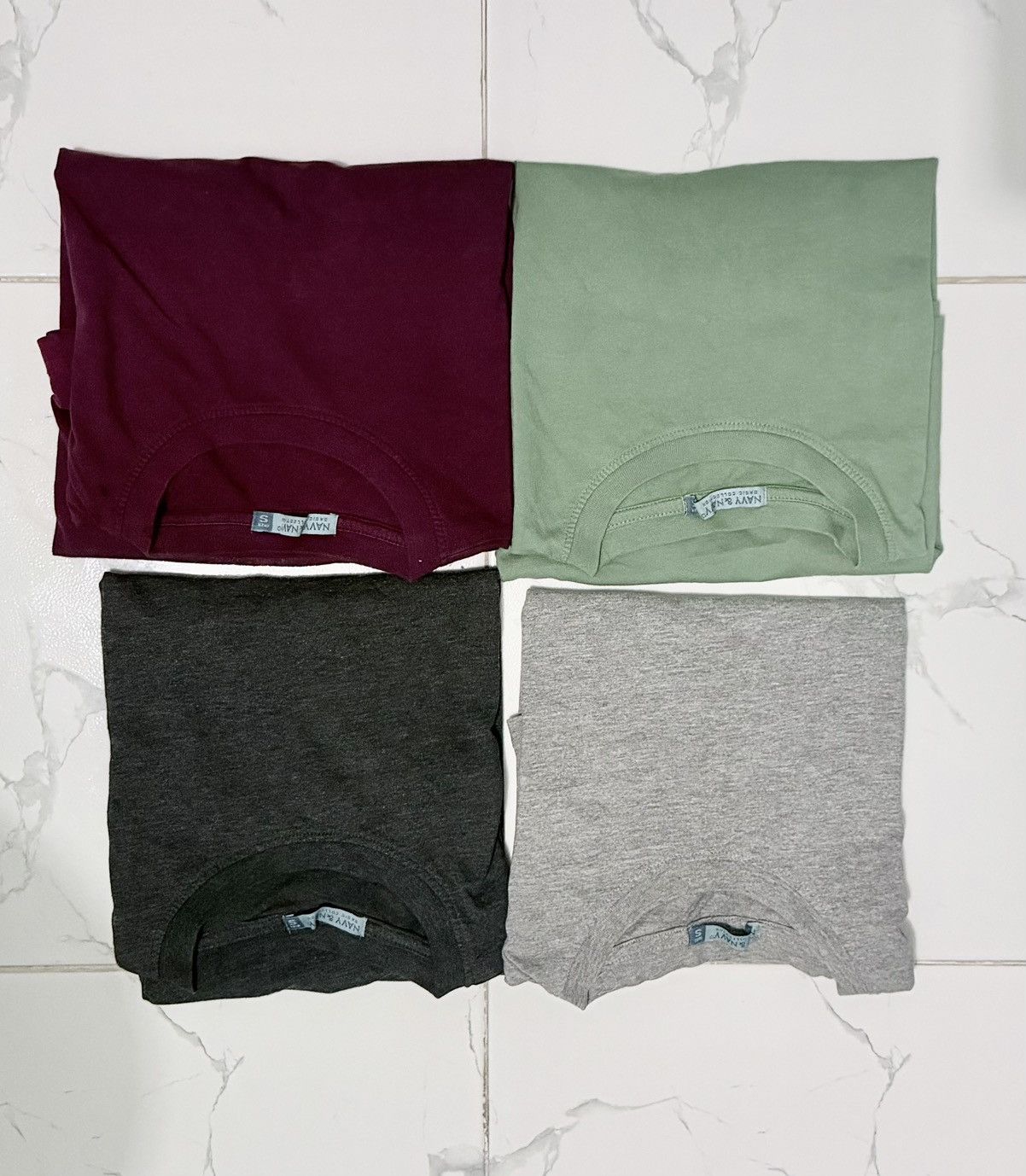 NVY 4-Pack Navy & Navy Basic Cotton T-Shirts Multi Colour Set Size S / US 4 / IT 40 - 2 Thumbnail