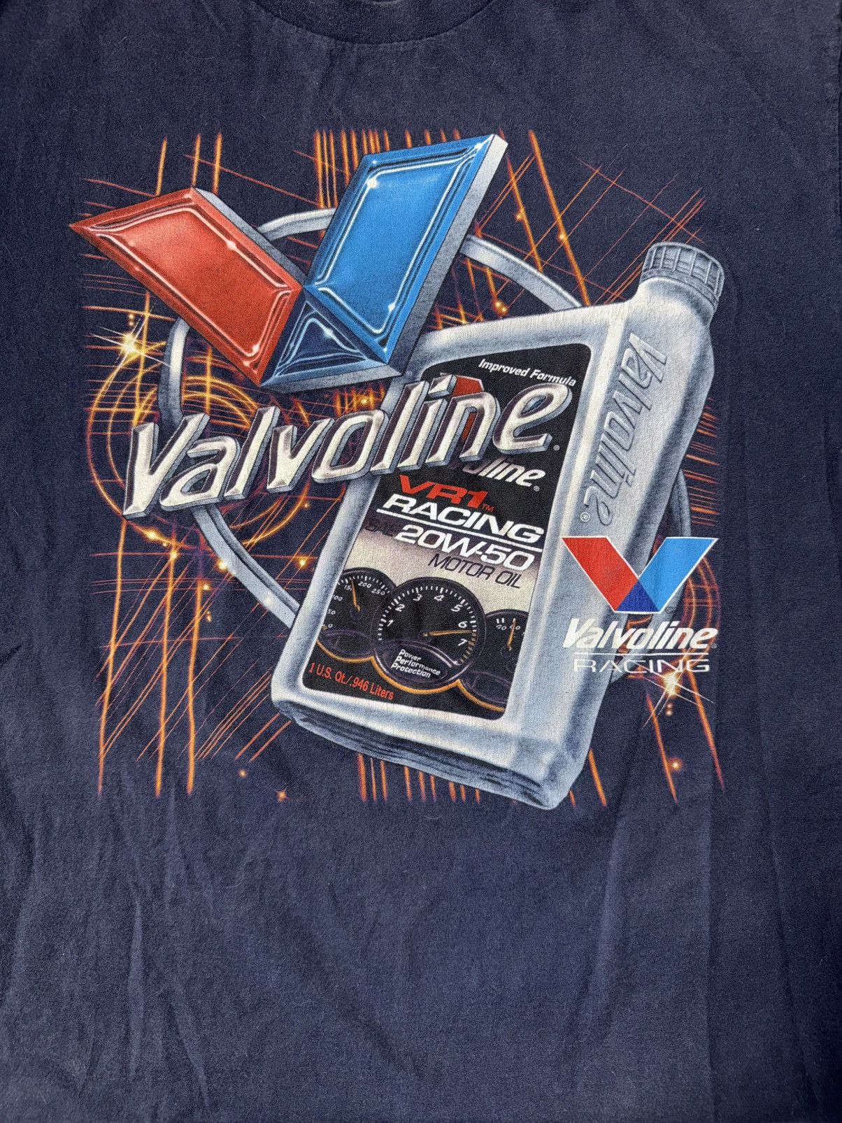 Chase Authentics Vintage Valvoline Navy 90s NASCAR Motor Oil Racing AOP Shirt Size US XL / EU 56 / 4 - 2 Thumbnail