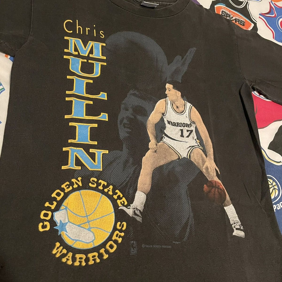 NBA × Salem Sportswear × Vintage Vintage 1990s NBA Chris Mullin Golden State Warriors Tee Size US M / EU 48-50 / 2 - 3 Thumbnail