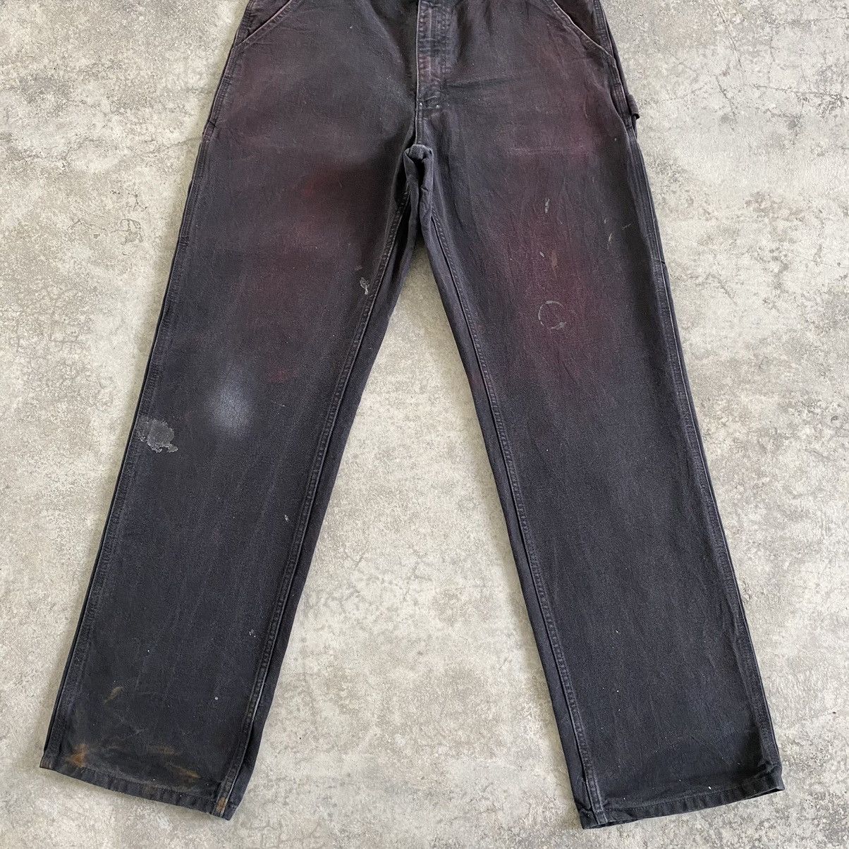 Carhartt Trashed VTG Carhartt Faded Dirty Carpenter Workwear Pants Size US 33 - 6 Thumbnail