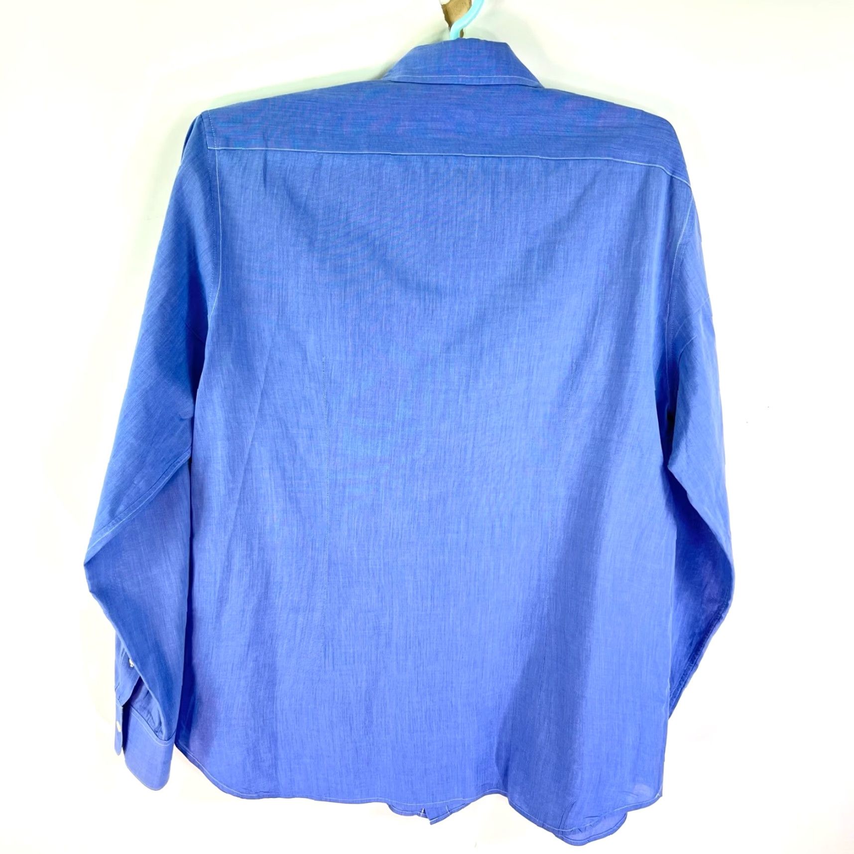 John Varvatos John Varvatos Button Down Long Sleeve Shirt Mens Size L Blue Pocket Size US L / EU 52-54 / 3 - 4 Thumbnail