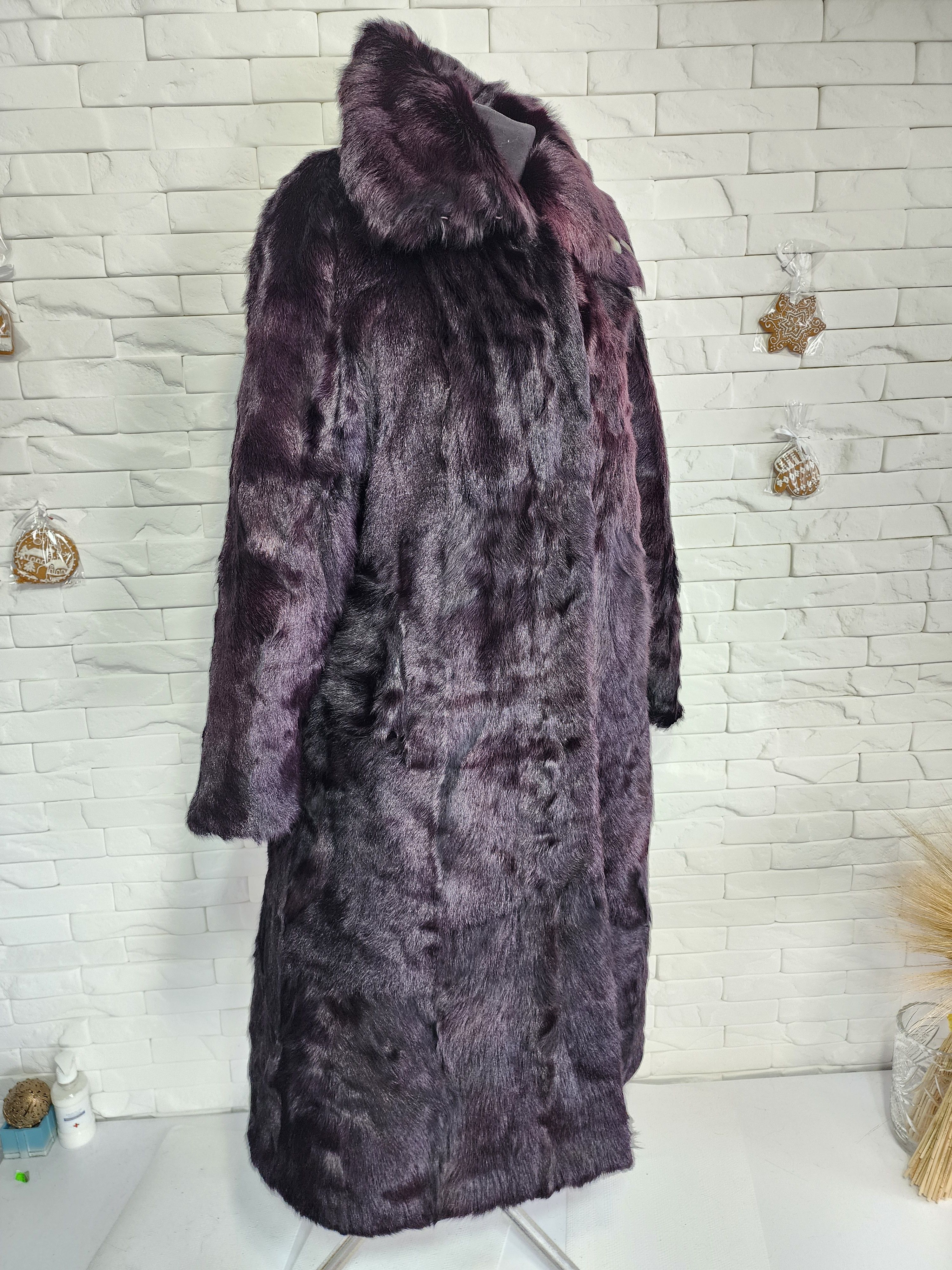 Furla Black Goat Fur Coat: Women's Warm Outerwear Size XXL / US 16-18 / IT 52-54 - 3 Thumbnail