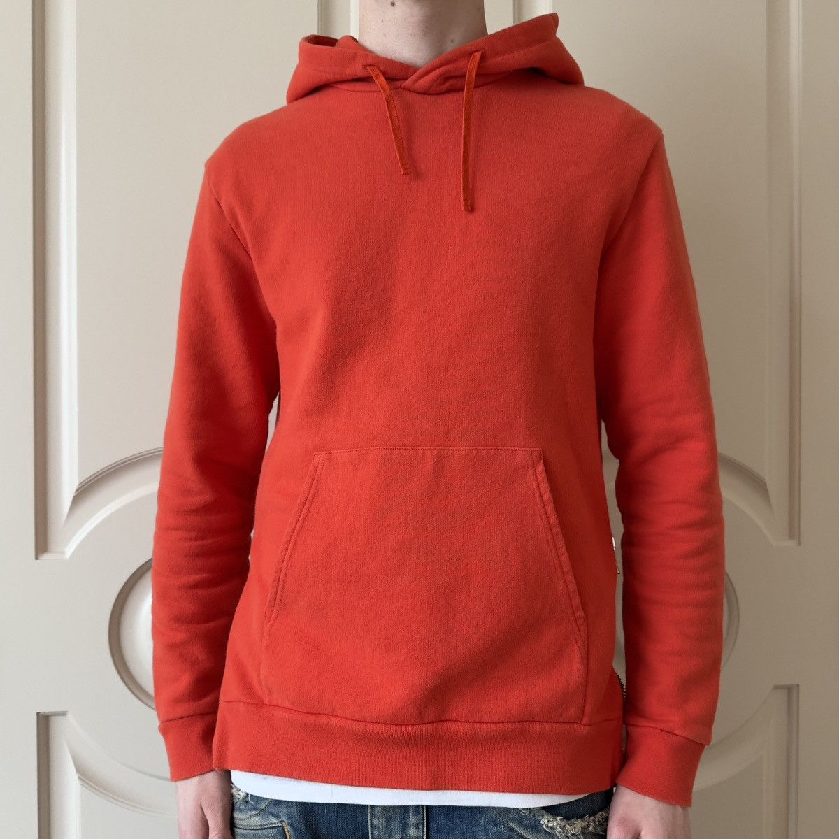 Balmain Balmain 2013 Orange Side-Zip Hoodie Size US S / EU 44-46 / 1 - 5 Thumbnail