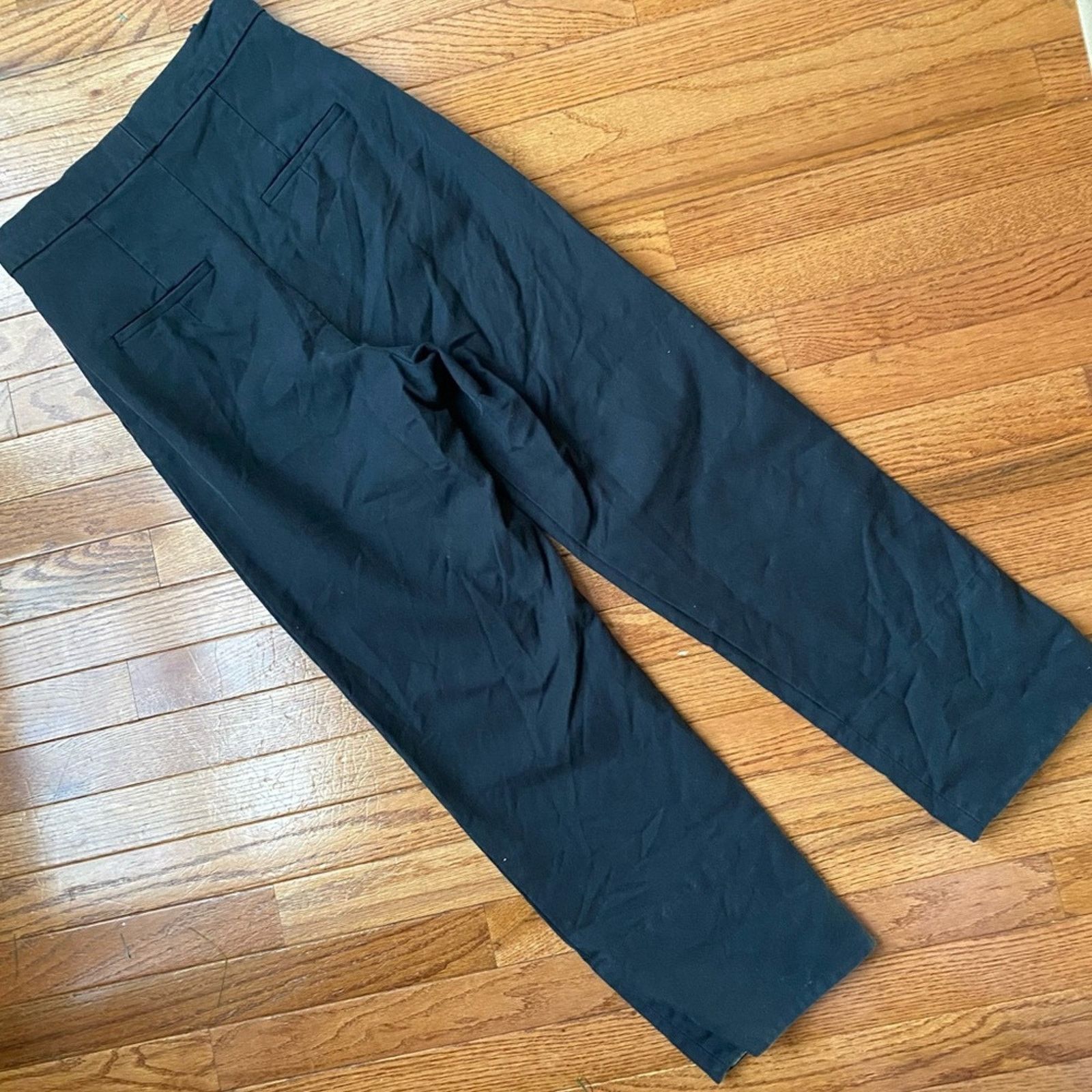 Helmut Lang Helmut Lang $495 Womens Black Trouser Pant w Plaid Cuff 2 Size 26" / US 2 / IT 38 - 14 Thumbnail