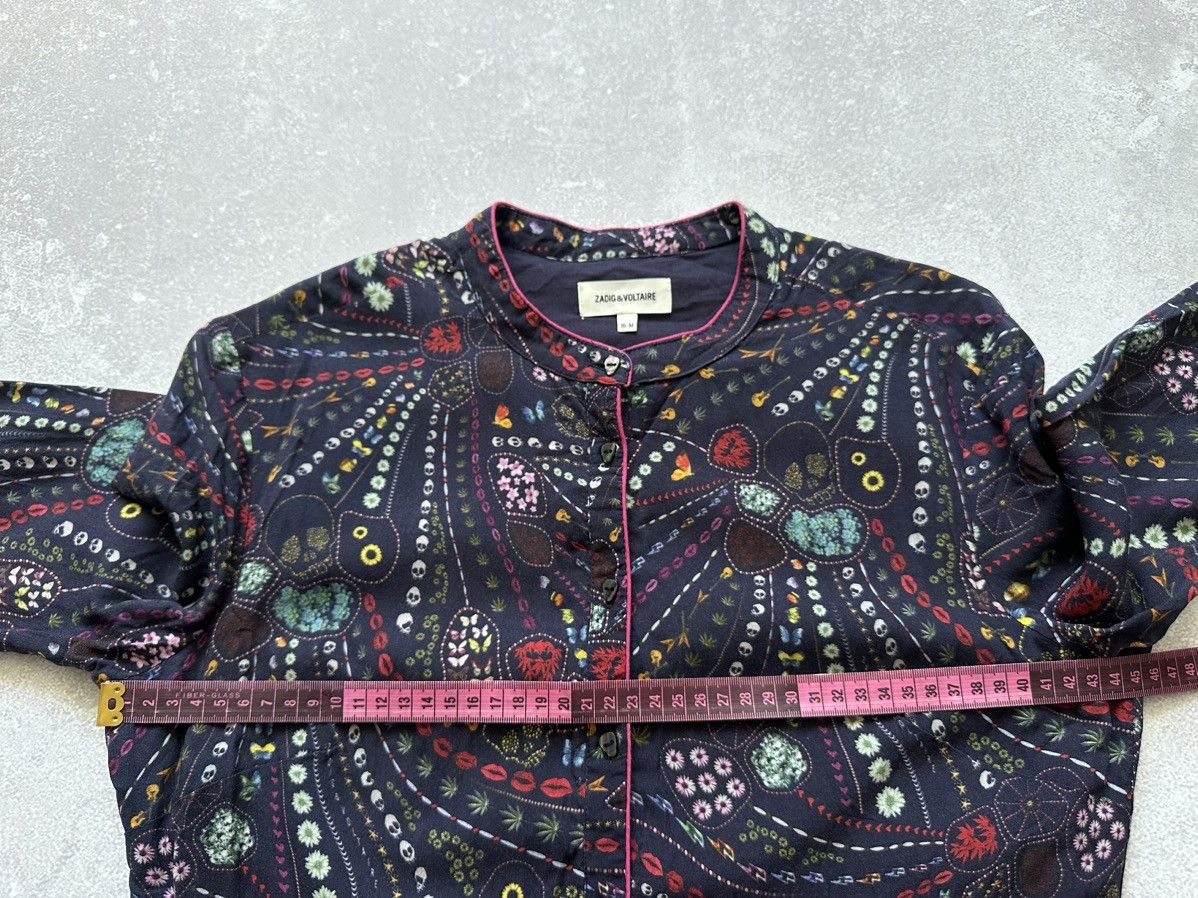 Zadig & Voltaire Zadig & Voltaire Floral Skull Print Long Sleeve Skater Dress Size M / US 6-8 / IT 42-44 - 11 Thumbnail
