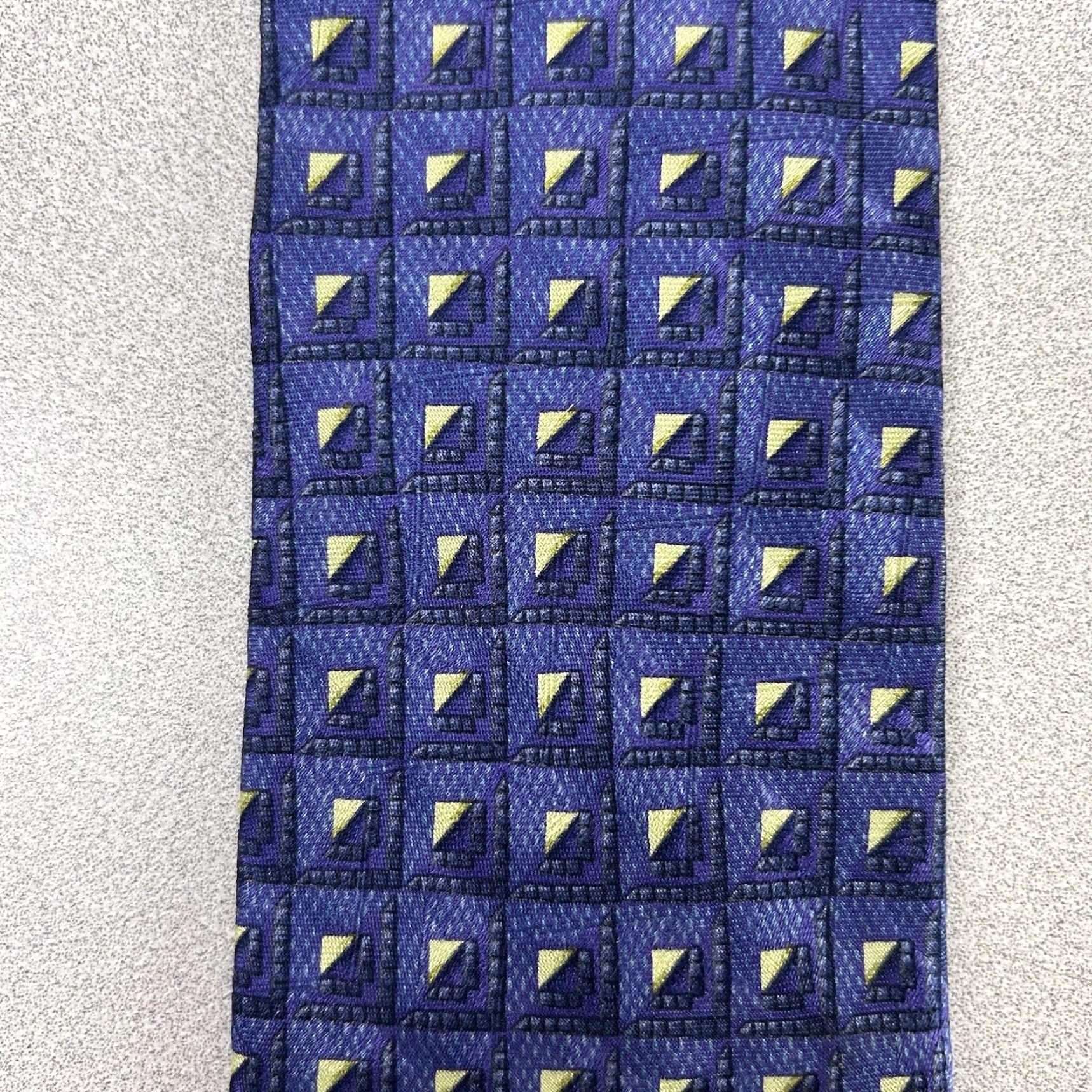 Ermenegildo Zegna Ermenegildo Zegna Neck Tie Silk Purple Geometric Made In Italy 58” Multicolor One Size Men Classic Tie Size ONE SIZE - 3 Thumbnail