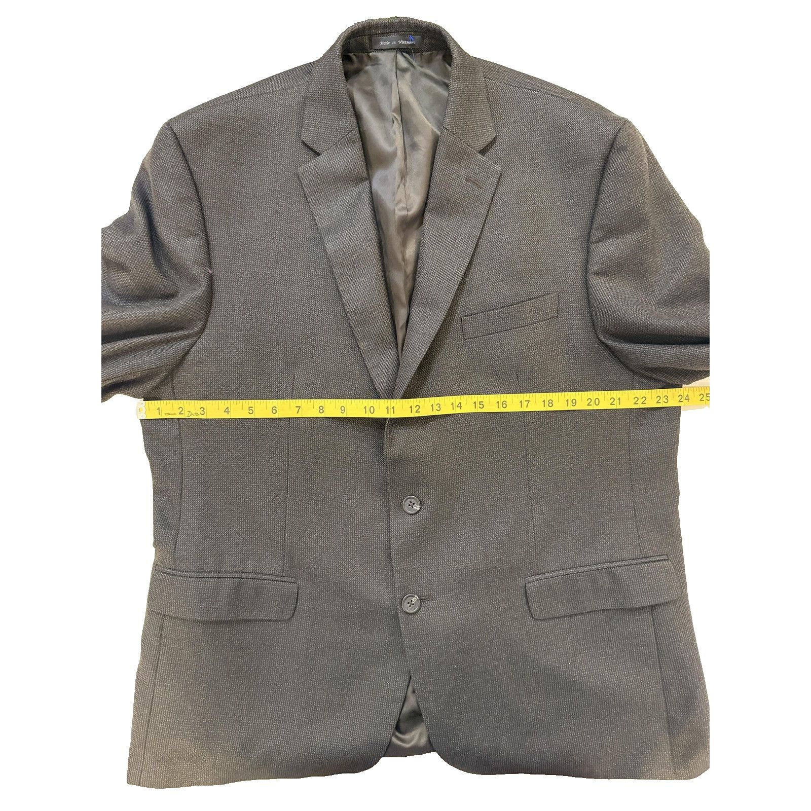 Chaps Chaps Blazer Mens Gray 46R Suit Jacket Sport Coat Two Button Size 46R - 7 Thumbnail