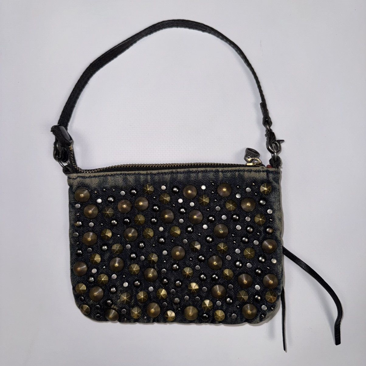Diesel Vintage Y2K Diesel Metal Rhinestones Denim Small Bag Rare Size ONE SIZE - 24 Thumbnail