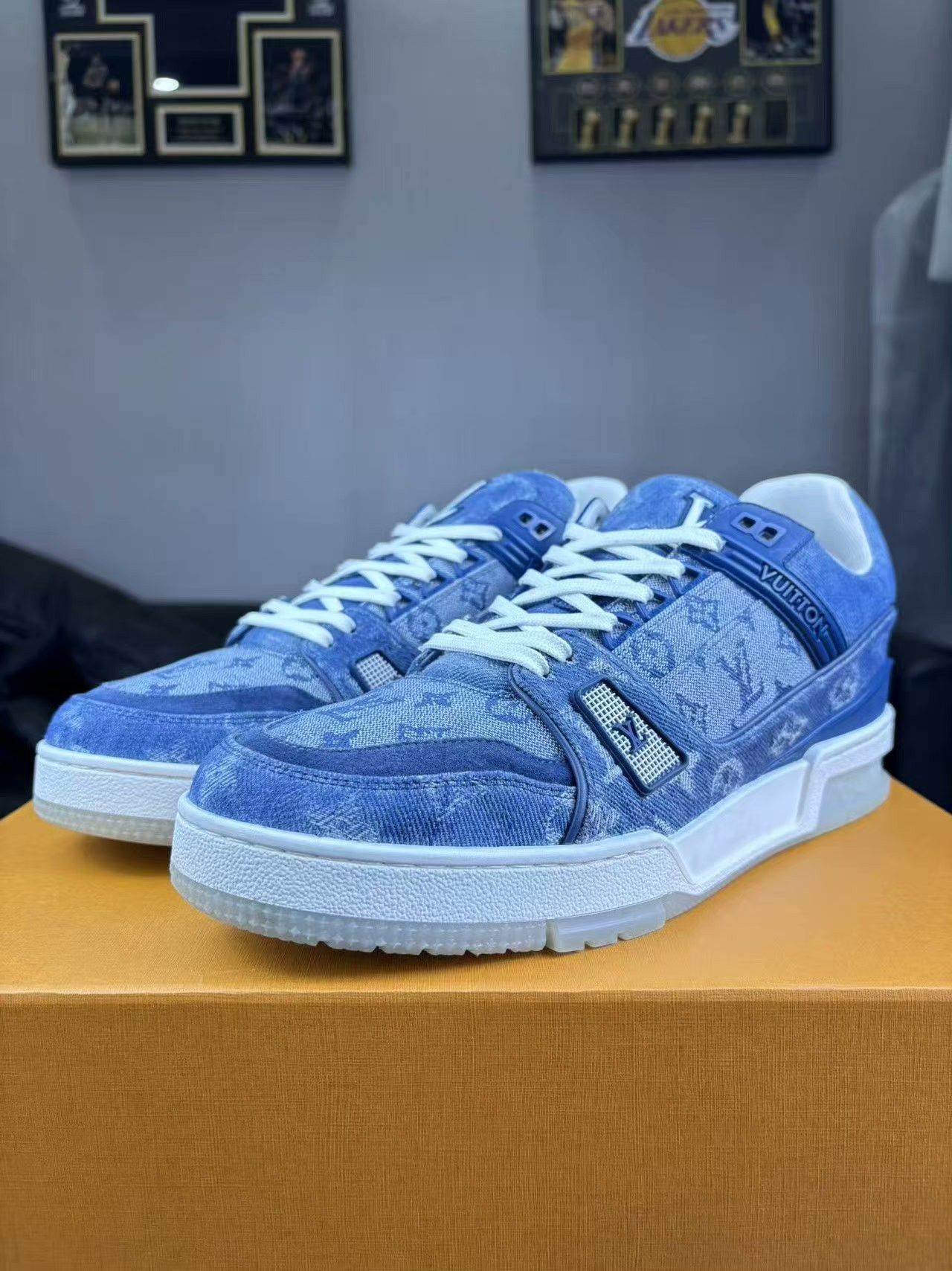Louis Vuitton Louis Vuitton Training Denim Blue Lowtop Sneakers 41 Men Size US 8.5 / EU 41-42 - 1 Thumbnail