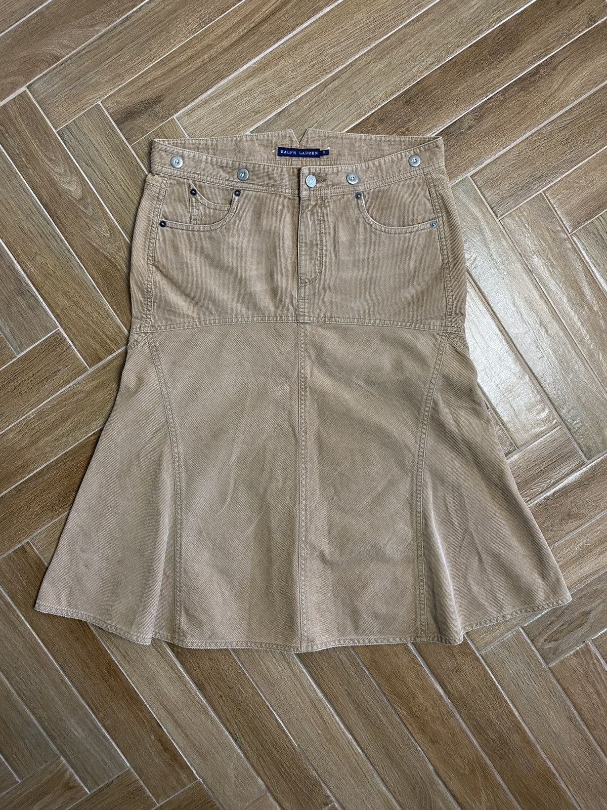 Polo Ralph Lauren × Ralph Lauren × Vintage Polo Ralph Lauren Maxi Skirt Midi Distressed Denim Size 32" / US 10 / IT 46 - 1 Thumbnail