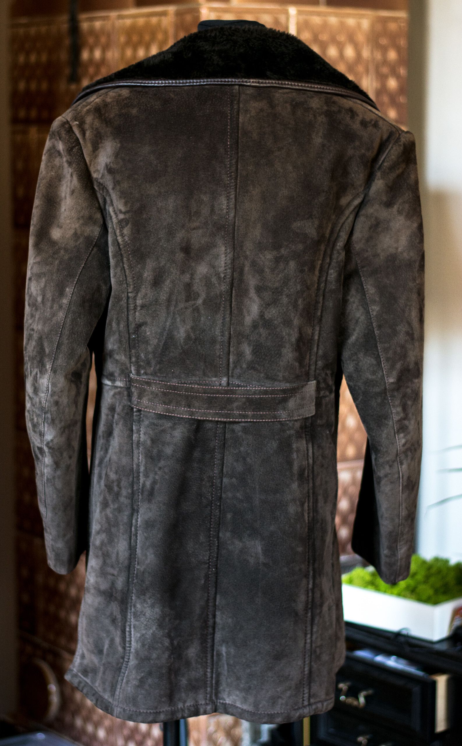 Vintage Long leather coat I Chocolate Brown Duffel Coat Size M / US 6-8 / IT 42-44 - 4 Thumbnail