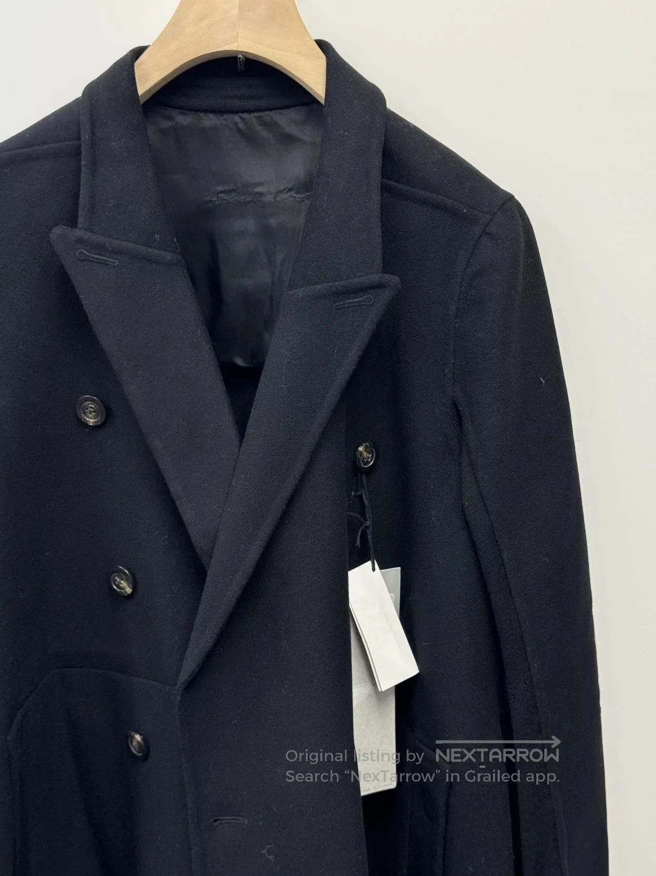 Rick Owens Rick Owens Black Double-Breasted Coat. Size US XS / EU 42 / 0 - 3 Thumbnail