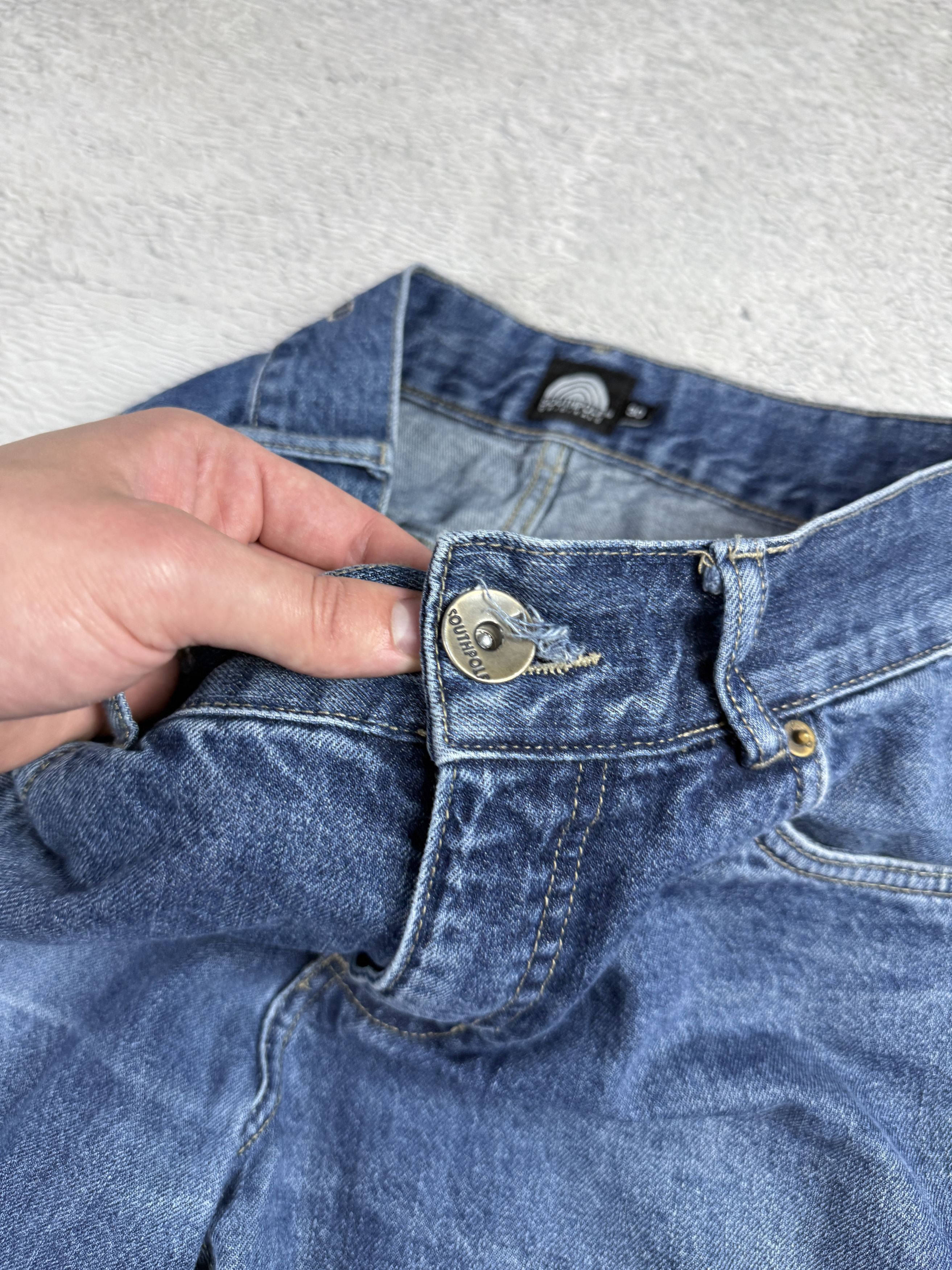 JNCO × Japanese Brand × Southpole Southpole Vintage Jeans Straight Baggy Back Logo Streetwear Size US 30 / EU 46 - 5 Thumbnail