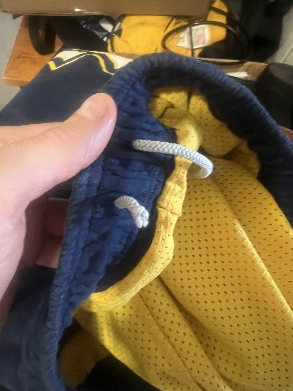 Eric Emanuel Eric Emanuel Marquette Navy & gold double layer shorts large Size US 32 / EU 48 - 6 Thumbnail