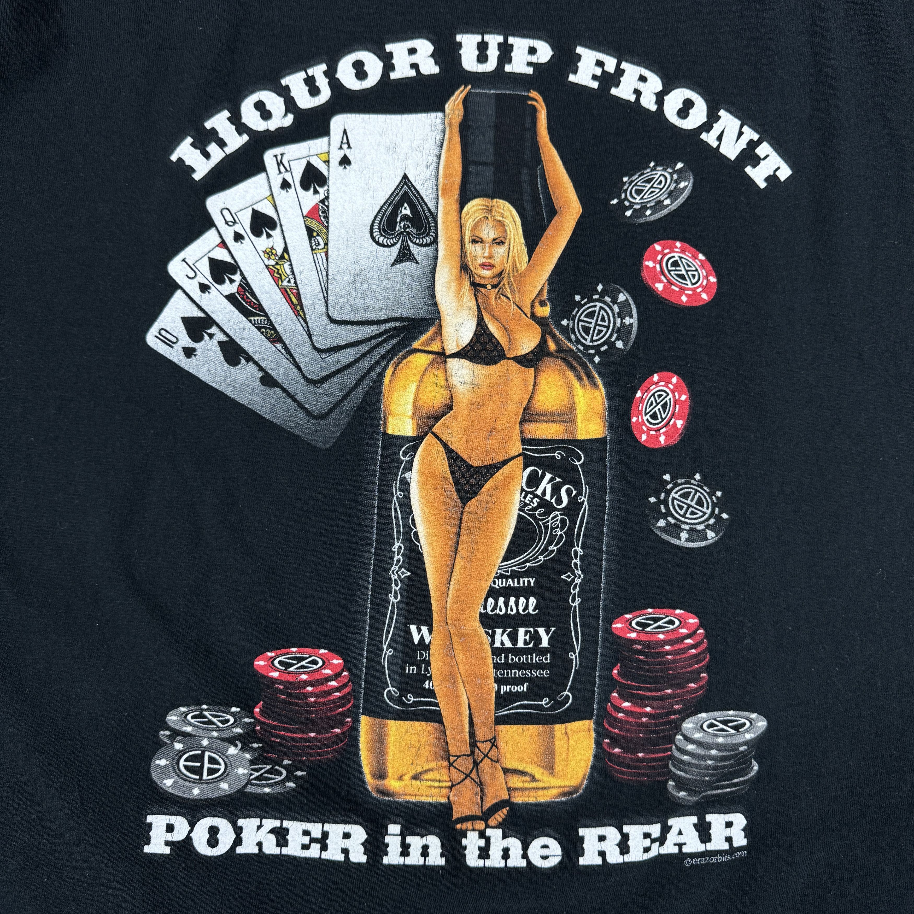 Vintage Vintage Poker in the Rear Tee Size US XXL / EU 58 / 5 - 3 Thumbnail