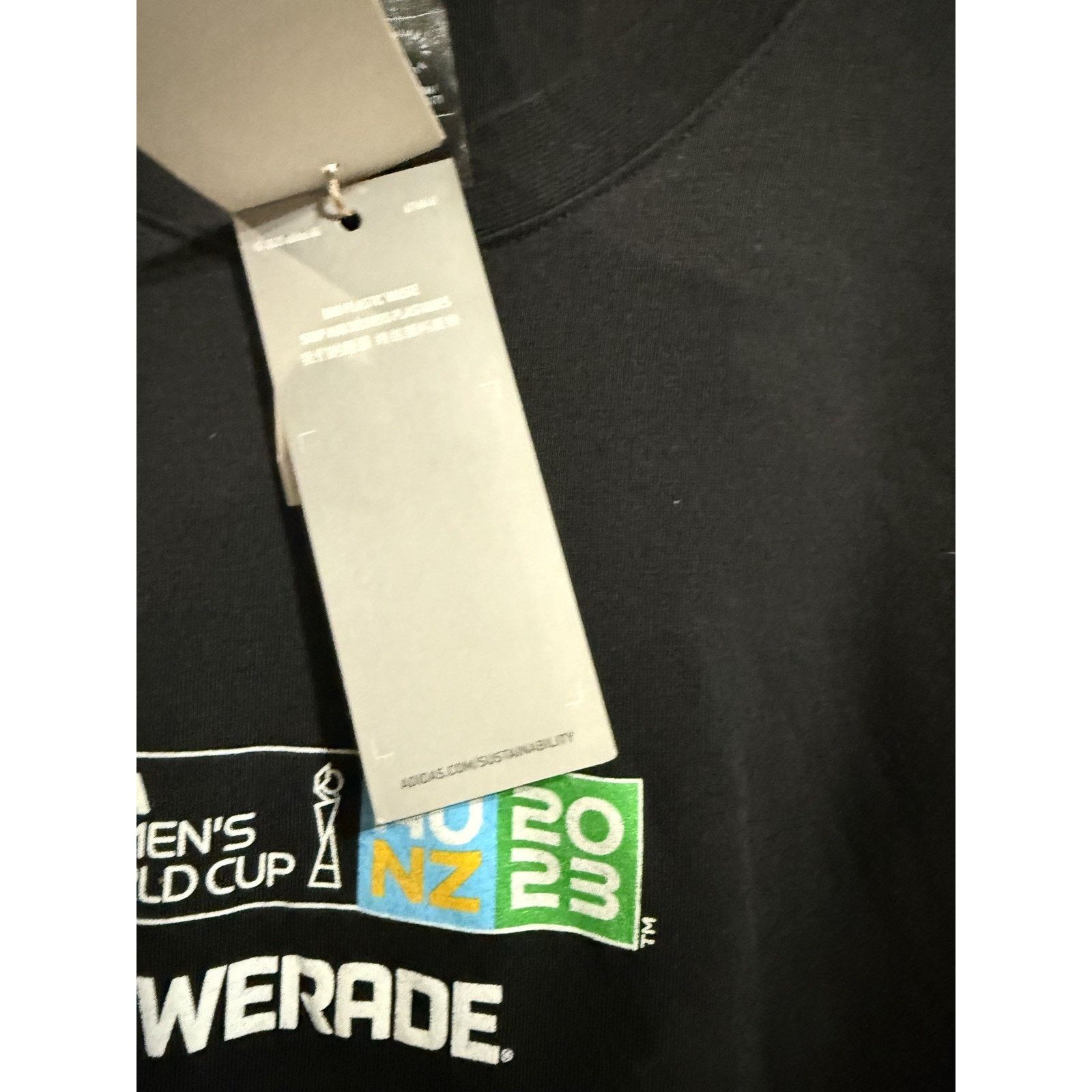 Adidas NWT FIFA Women’s World Cup 2023 Adidas Black Tee Sz L Size US L / EU 52-54 / 3 - 10 Thumbnail