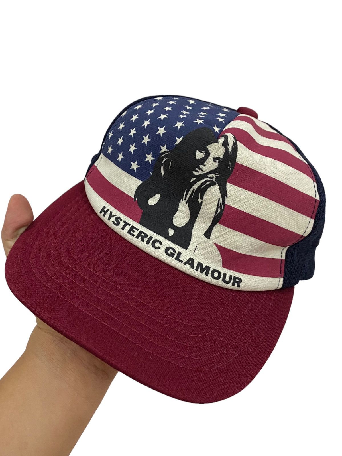 Hysteric Glamour Hysteric Glamour USA Flag Naked Woman Trucker Cap Size ONE SIZE - 6 Thumbnail