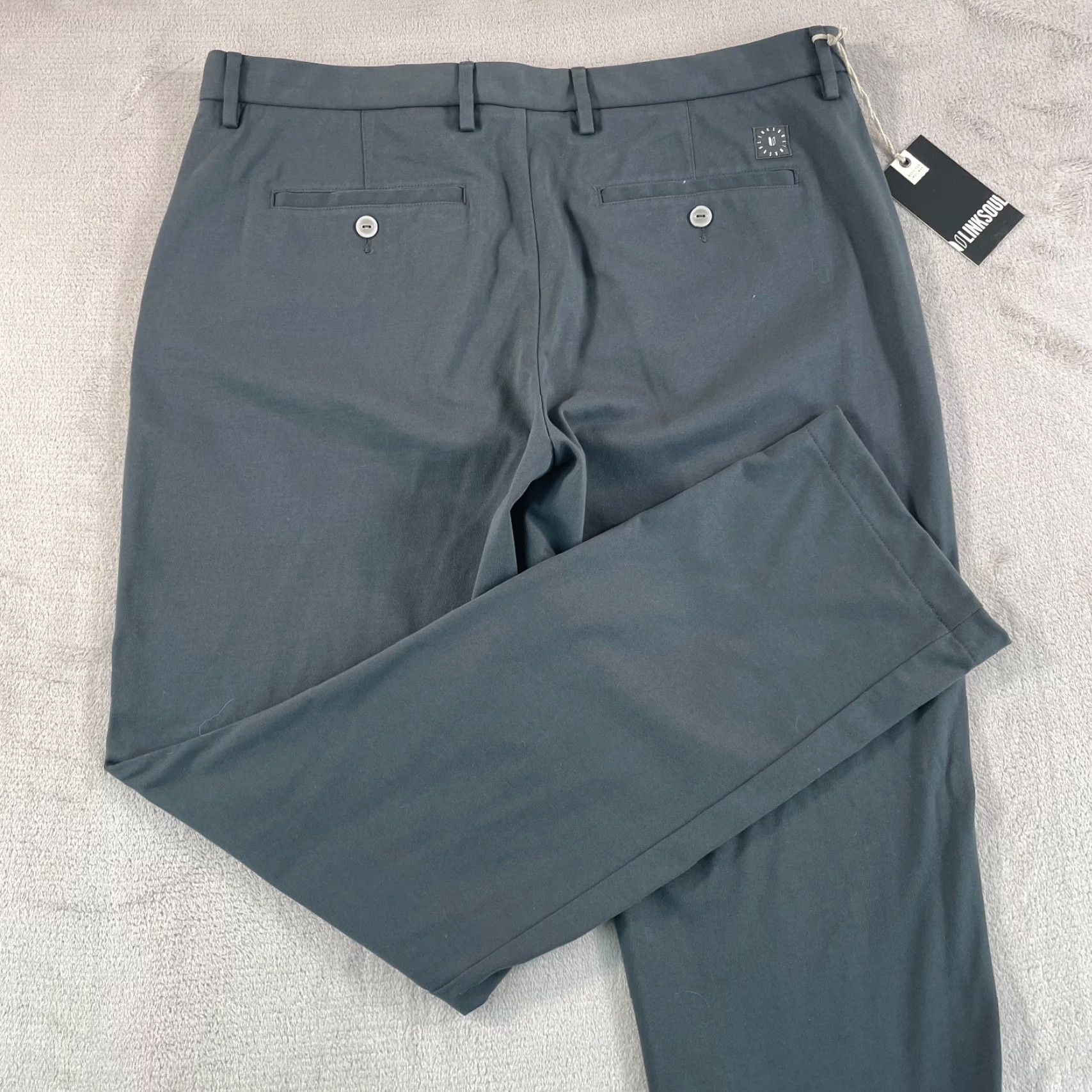 Vintage Linksoul Golf Performance Knit Chino Pants Men 36x32 Gravel Straight Leg NWT# Size US 36 / EU 52 - 4 Thumbnail