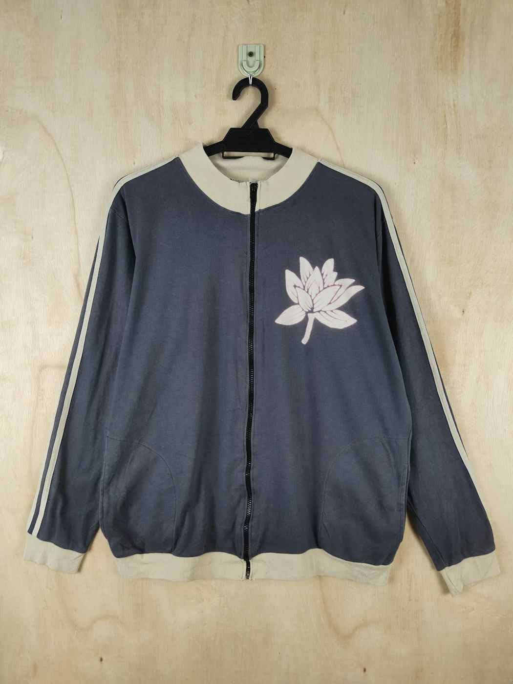 Japanese Brand Marai Dark tulip thai flower vintage Gray Sweaters #S2594 Size L / US 10 / IT 46 - 7 Thumbnail