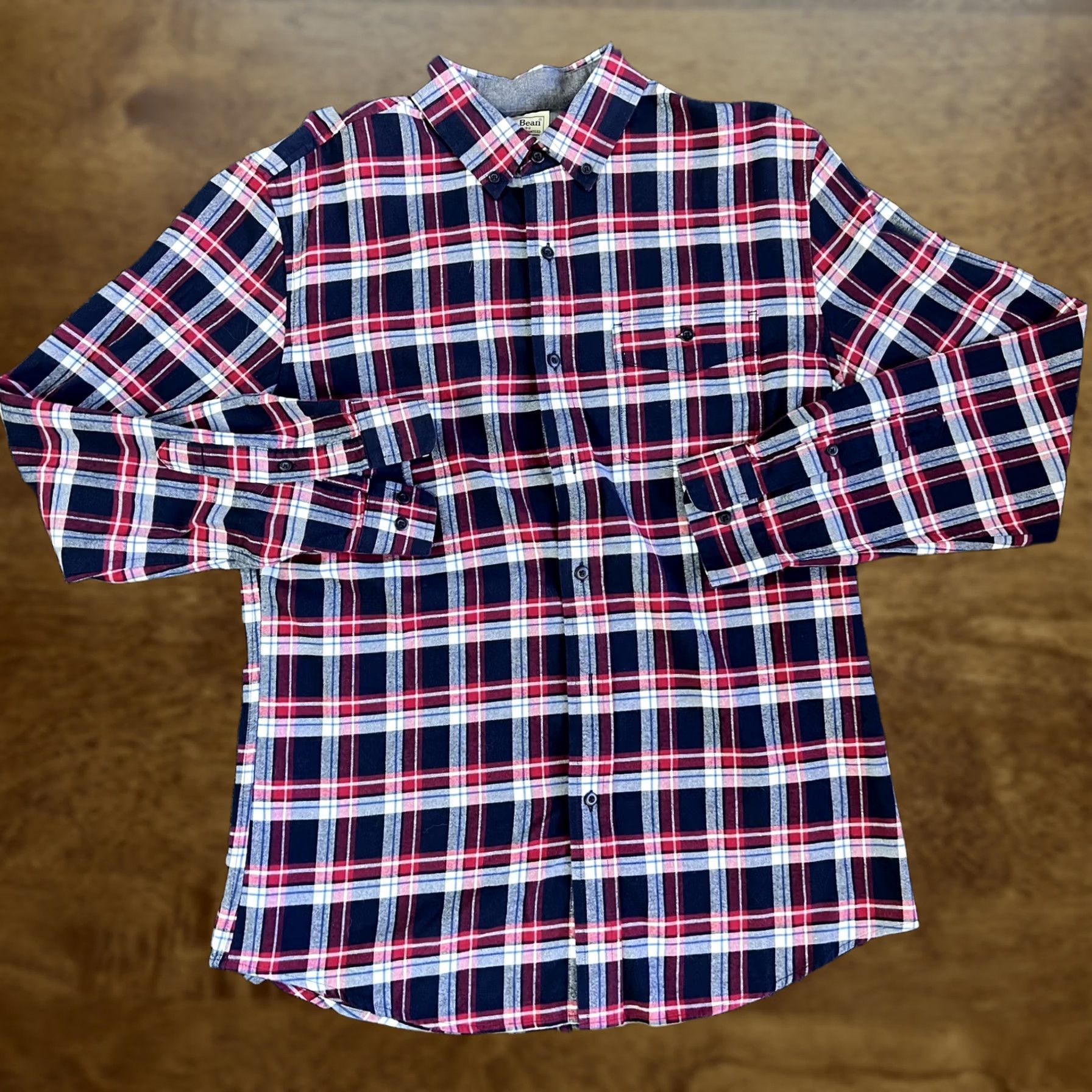 Vintage VINTAGE LL Bean Shirt Mens Medium Red Blue Plaid Slightly Fitted Flannel Lined Size US M / EU 48-50 / 2 - 1 Thumbnail