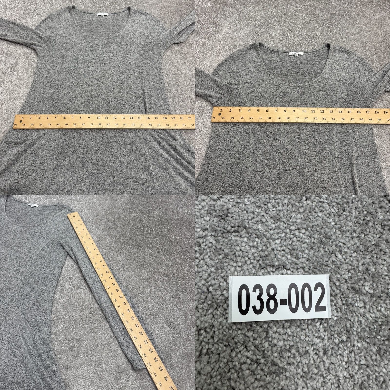 Express Z Supply Sweater Dress Women Medium Heather Gray Mini A-Line Pockets Knit Casual Size S / US 4 / IT 40 - 9 Thumbnail
