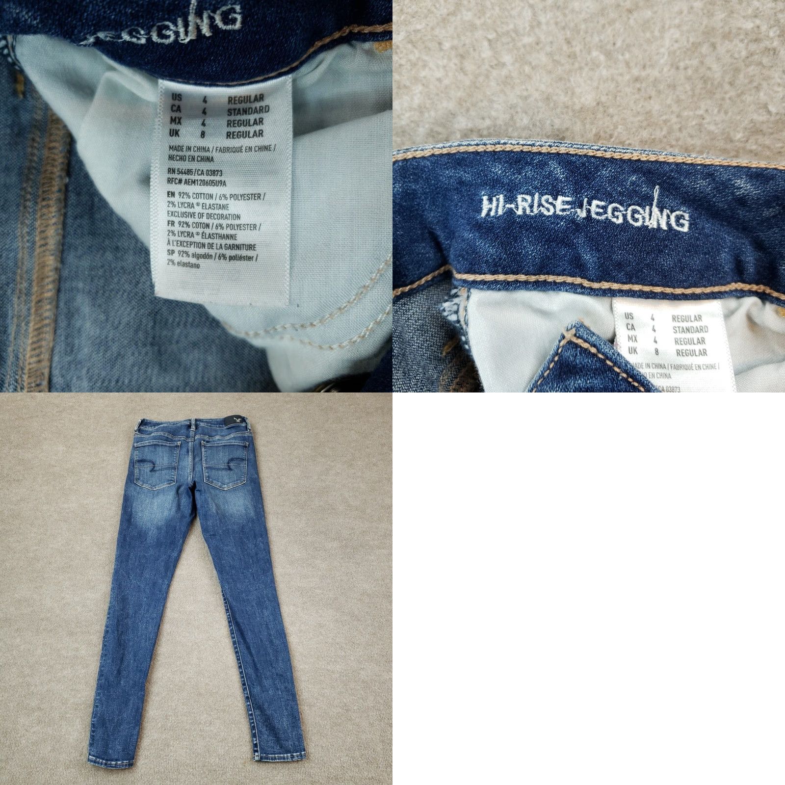American Eagle Outfitters American Eagle Blue Mid Rise Jegging Stretch Jeans Womens Size 4 Size 27" / US 4 / IT 40 - 8 Thumbnail