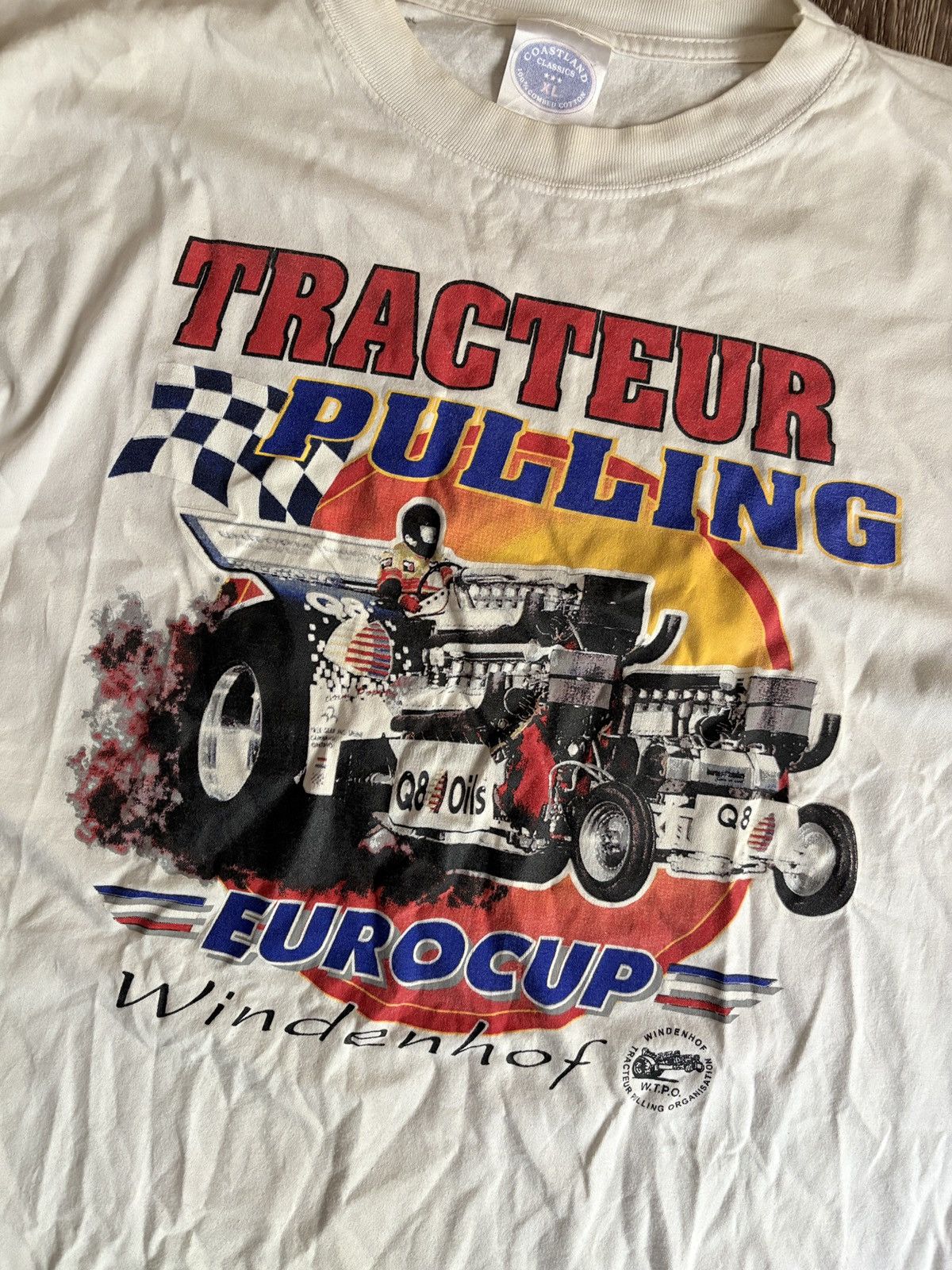 NASCAR Vintage Tracteur Pulling Eurocup Windenhof Racing Tee 1990s Size US XL / EU 56 / 4 - 2 Thumbnail