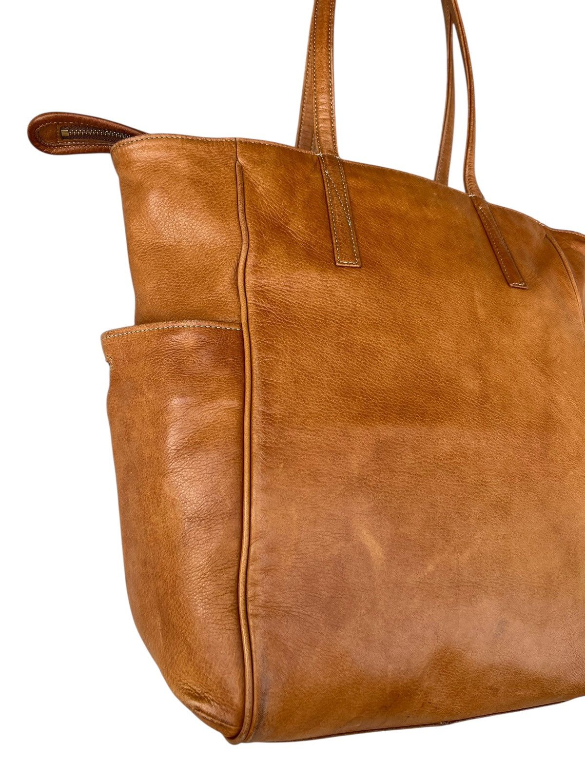Leather Aniary Japan Patina Leather Tote Bag Cargo Size ONE SIZE - 7 Thumbnail