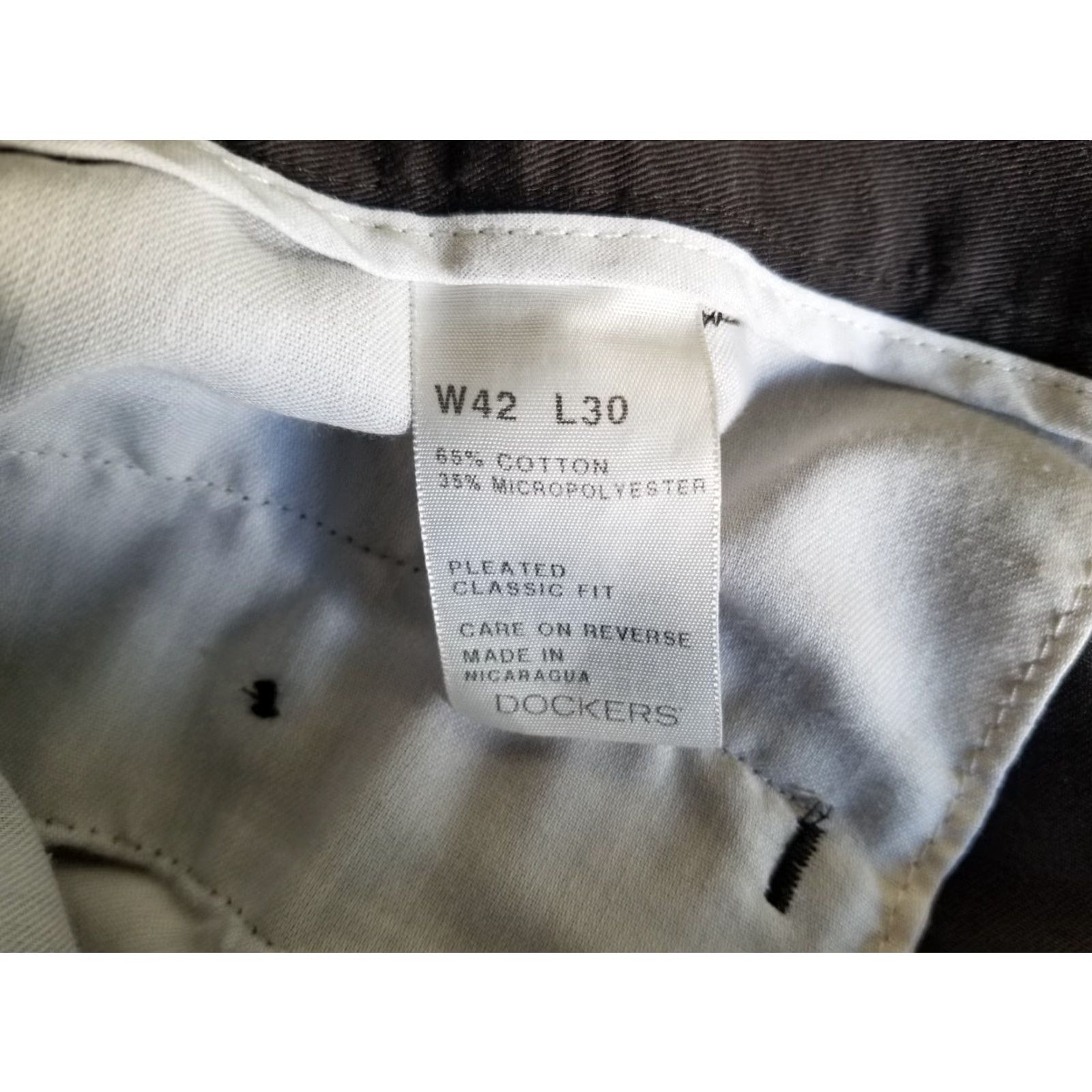 Dockers DOCKERS Pants Mens 40X32 Brown Straight Leg Trousers Classic Fit Size US 40 / EU 56 - 7 Thumbnail
